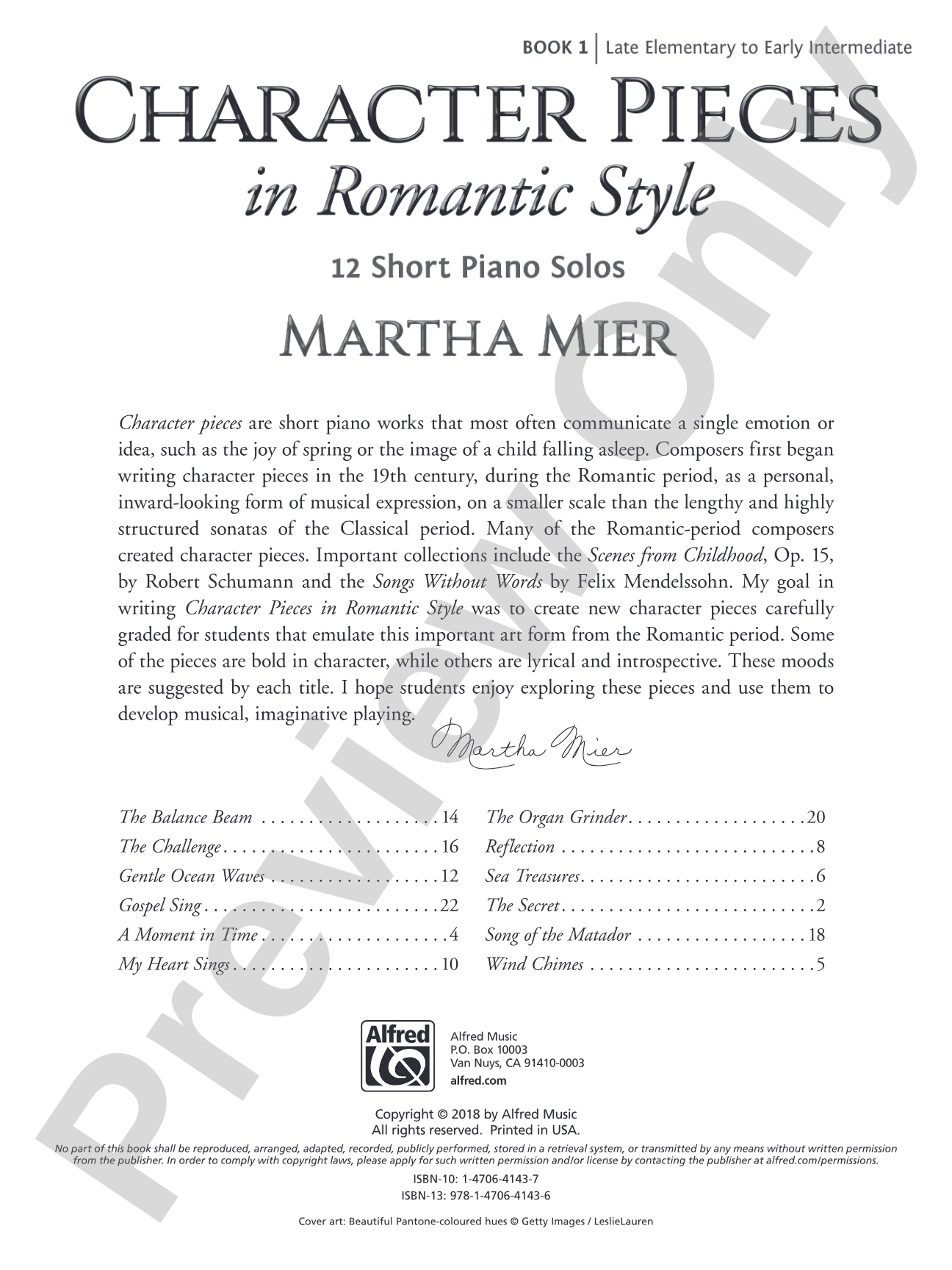 Character Pieces in Romantic Style, Book 1: 12 Short Piano Solos: Piano