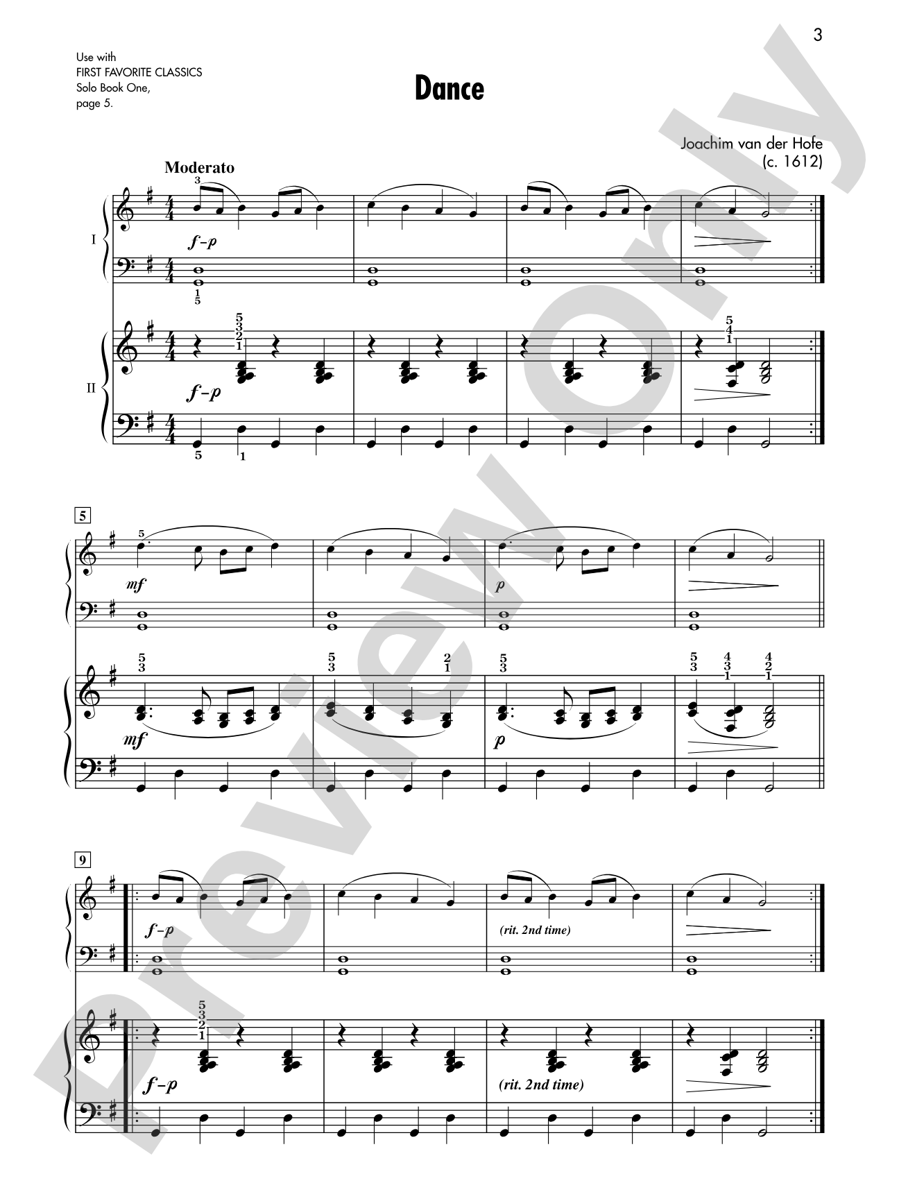 First Favorite Classics: Accompaniment, Book 1: Piano