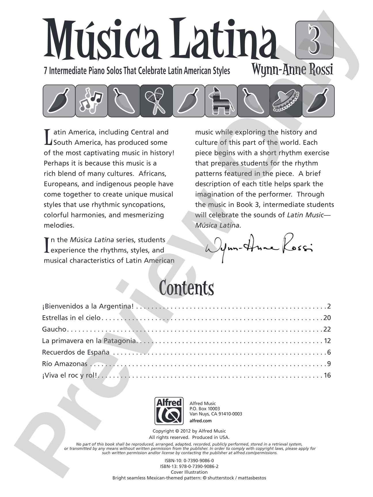 Música Latina, Book 3: 7 Intermediate Piano Solos That Celebrate Latin American Styles: Piano