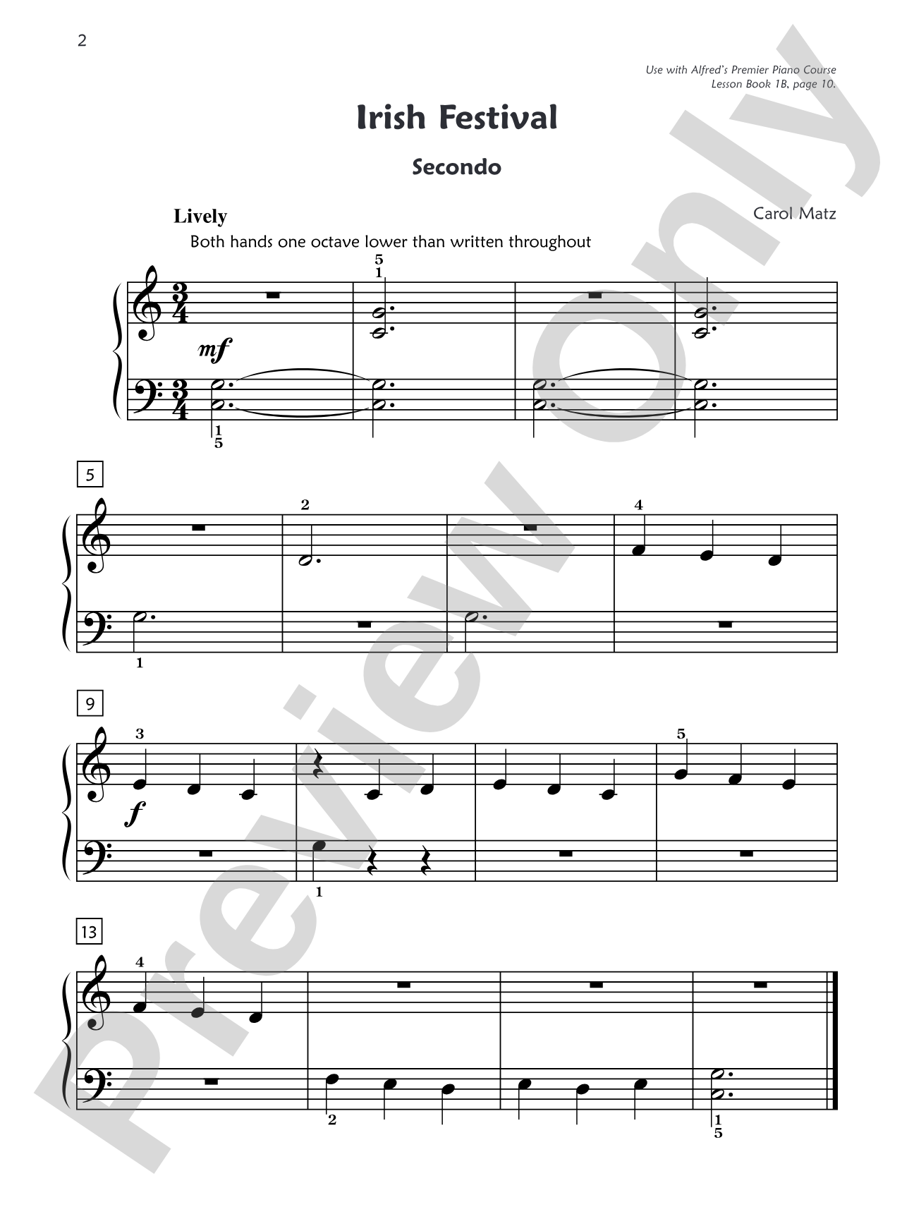 Premier Piano Course, Duet 1B: Piano Duets & Four Hands