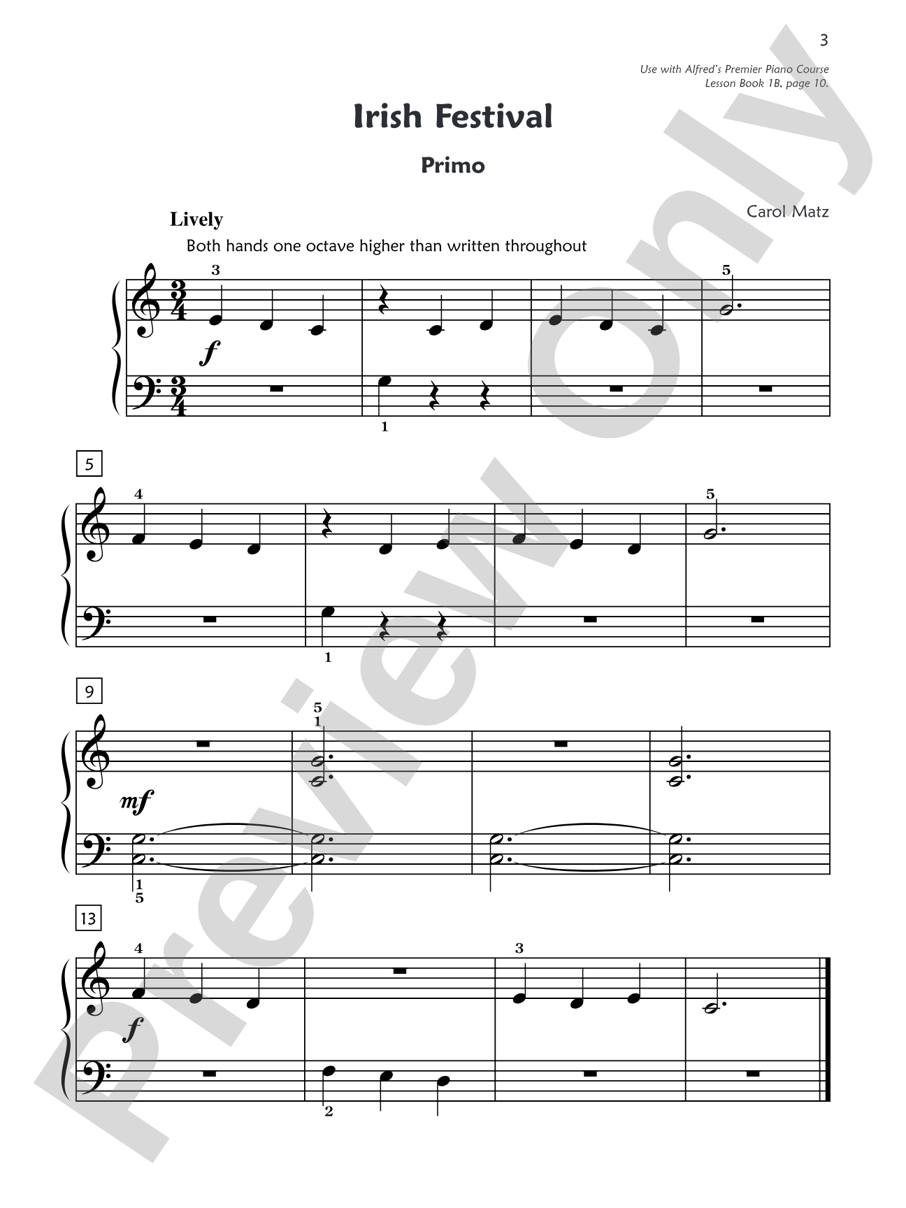 Premier Piano Course, Duet 1B: Piano Duets & Four Hands