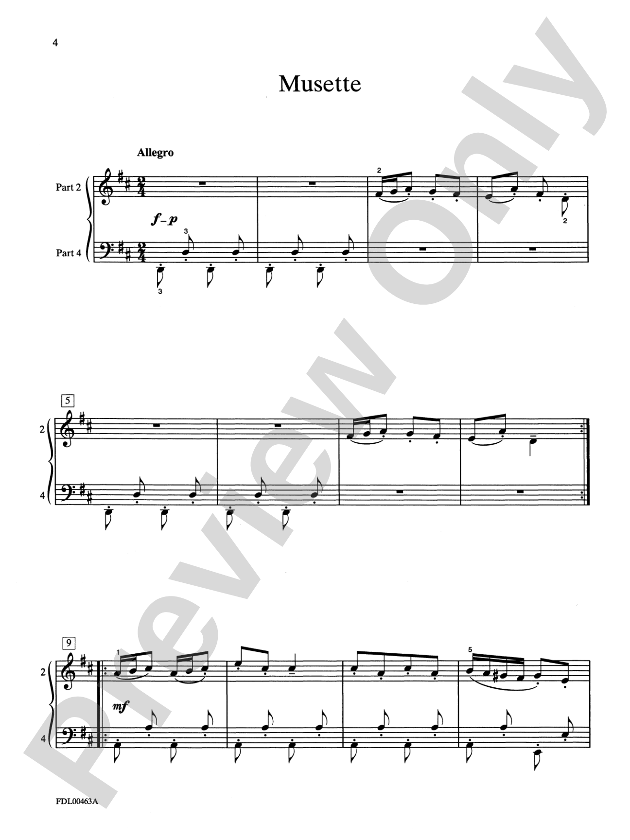 Bach for Piano Ensemble, Level 4 - Piano Quartet (2 Pianos, 8 Hands): Piano