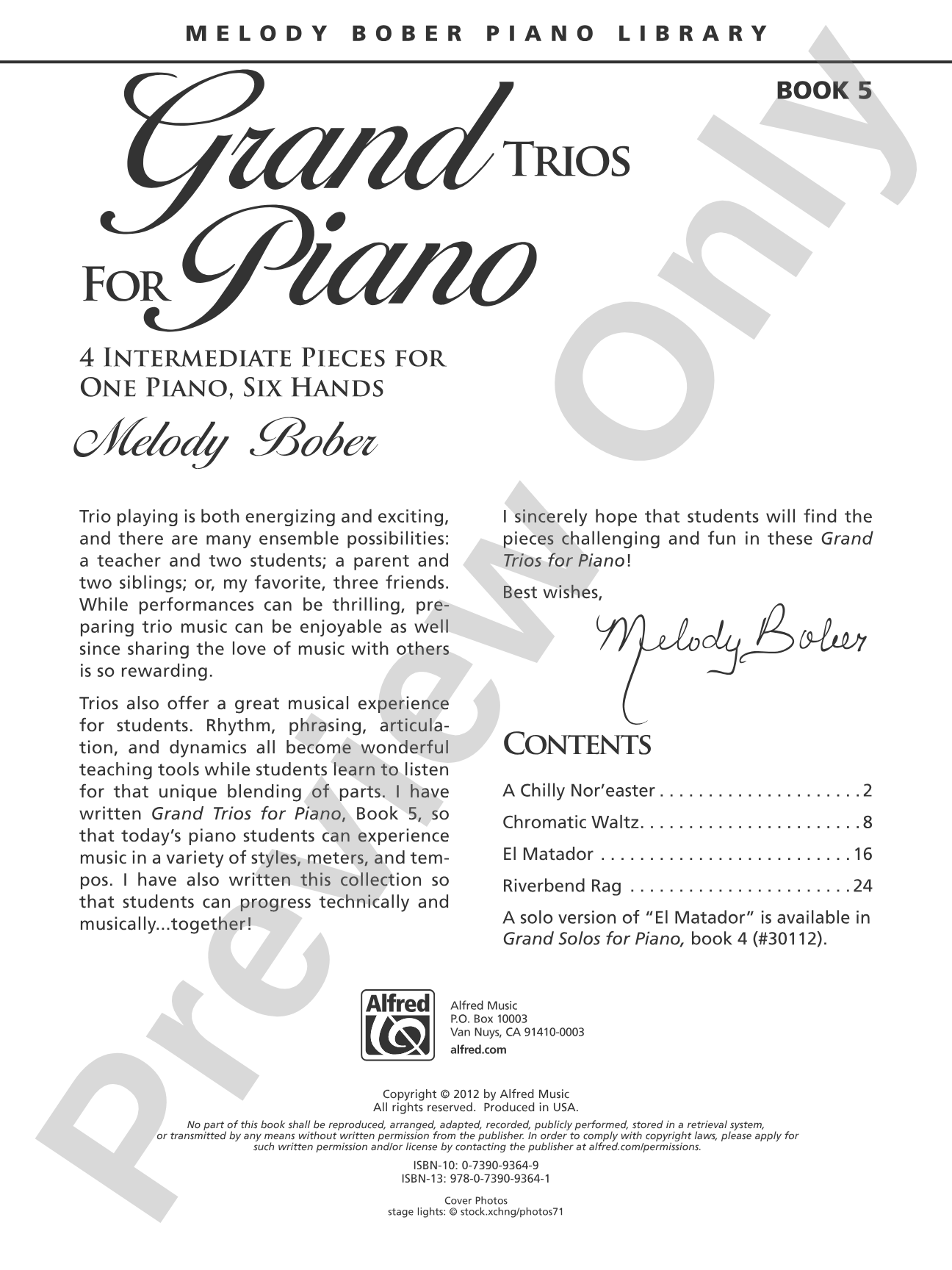 Grand Trios for Piano, Book 5: 4 Intermediate Pieces for One Piano, Six Hands: Piano