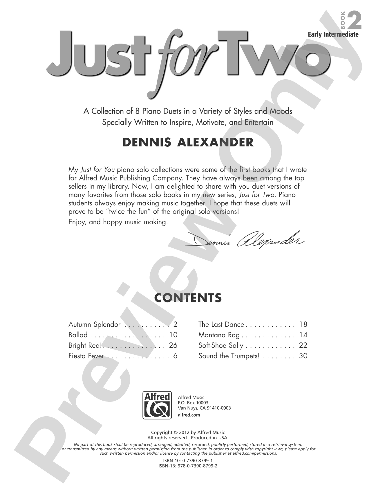Just for Two, Book 2 - Piano Duet (1 Piano, 4 Hands): Piano Duets & Four Hands