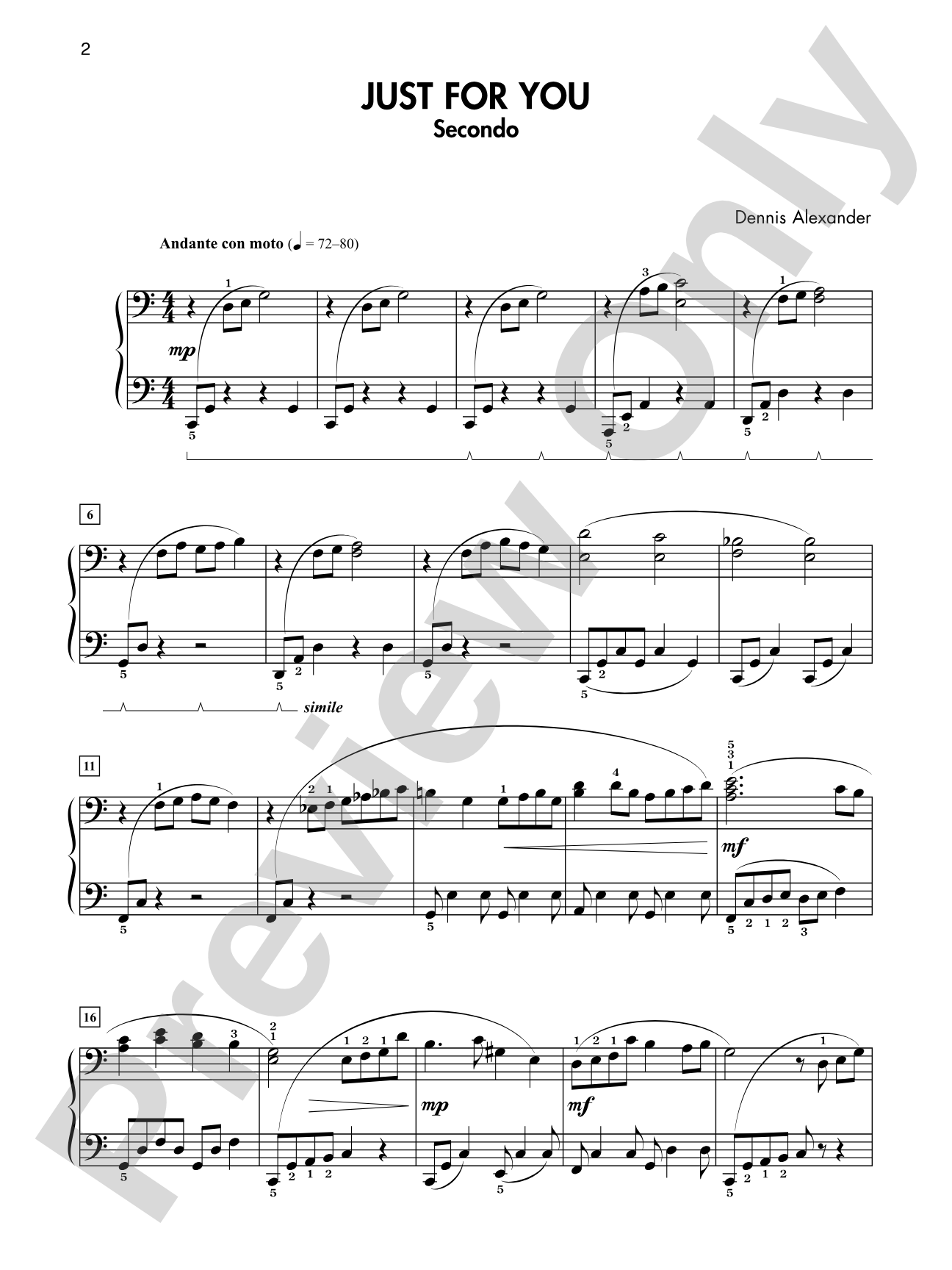 Just for Two, Book 3 - Piano Duet (1 Piano, 4 Hands): Piano Duets & Four Hands