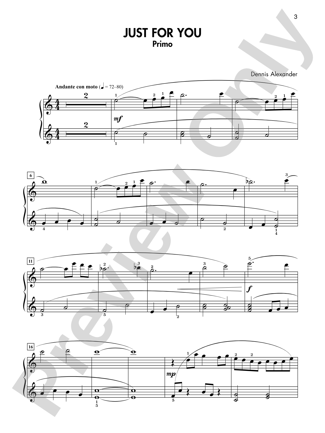 Just for Two, Book 3 - Piano Duet (1 Piano, 4 Hands): Piano Duets & Four Hands