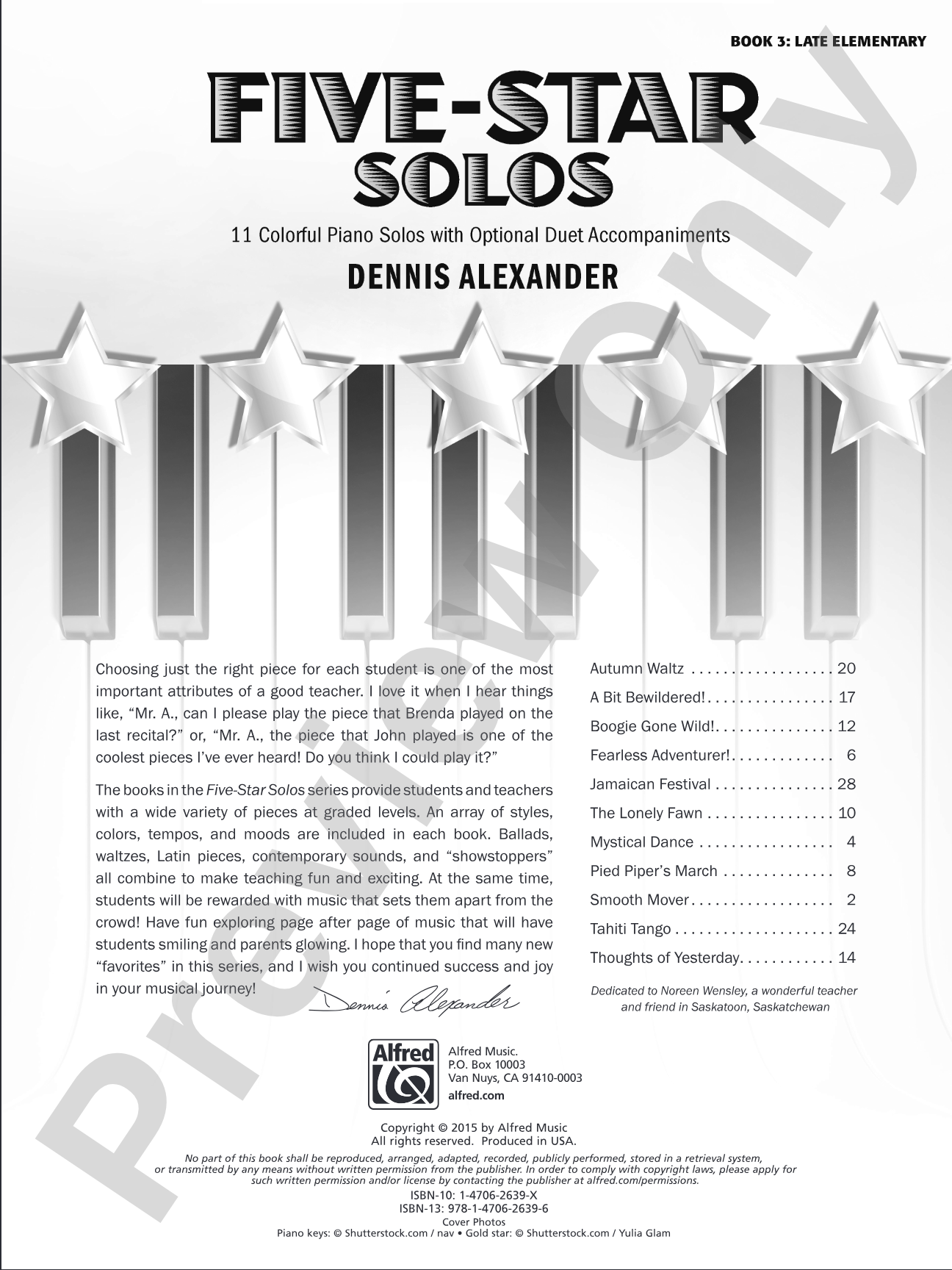 Five-Star Solos, Book 3: 11 Colorful Piano Solos with Optional Duet Accompaniments: Piano