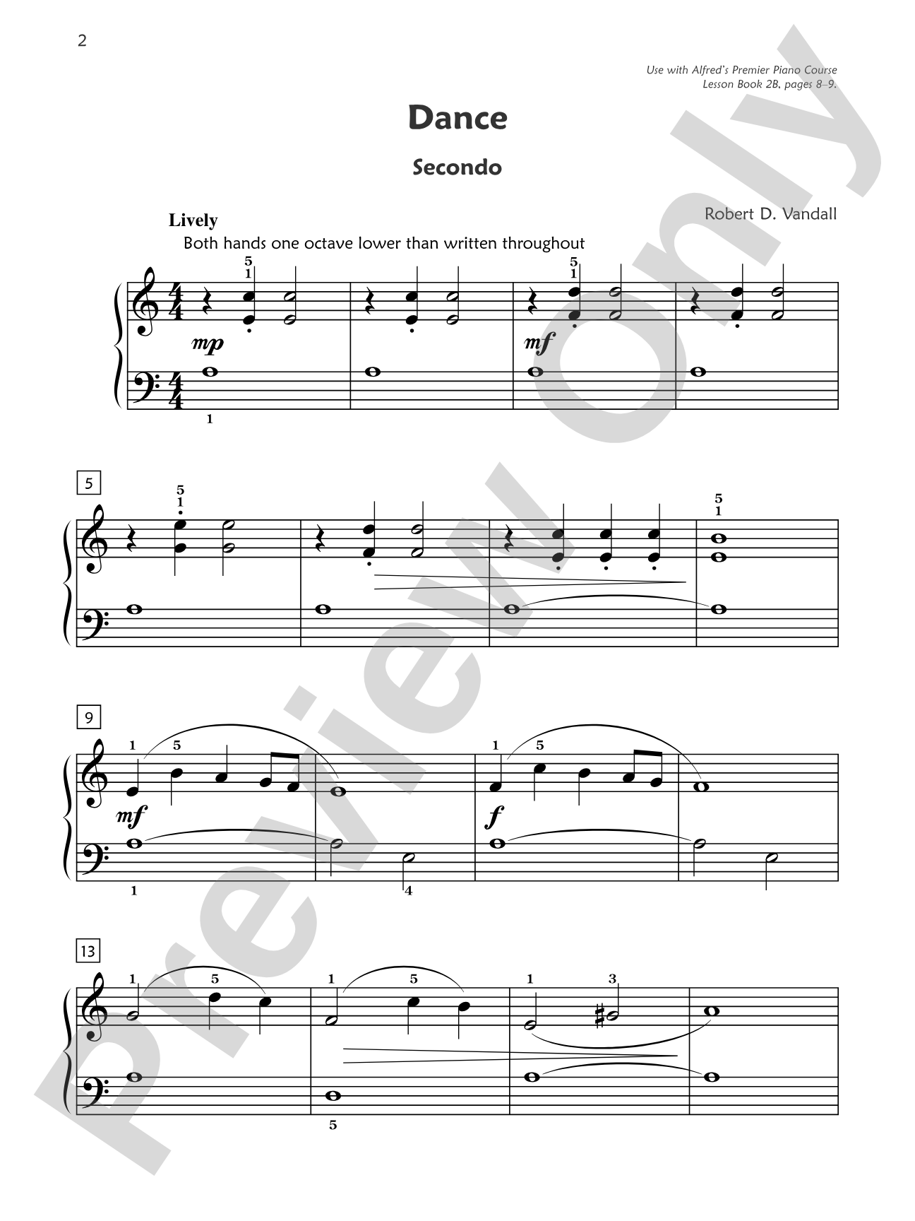 Premier Piano Course, Duet 2B: Piano Duets & Four Hands