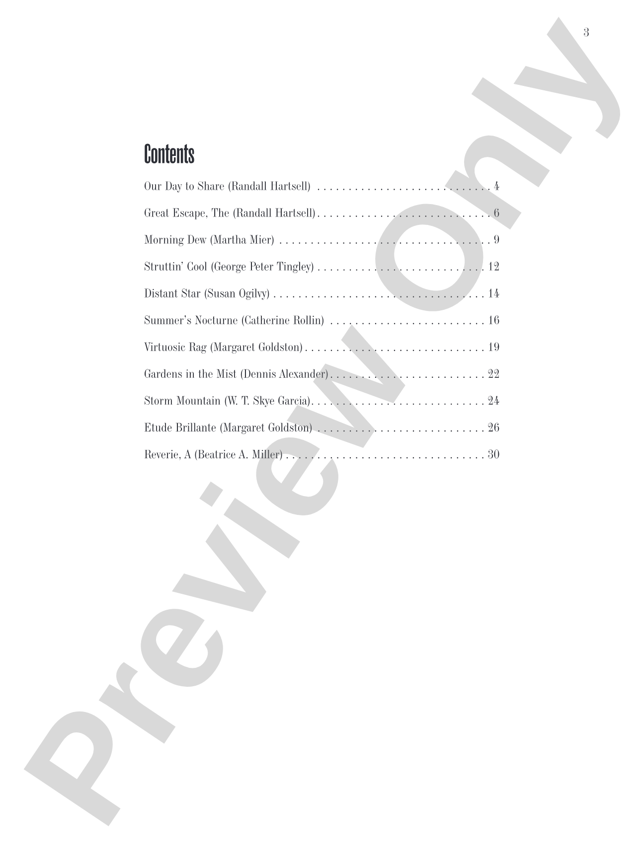 Contest Winners, Book 3: 11 Original Piano Solos by Favorite Alfred Composers: Piano