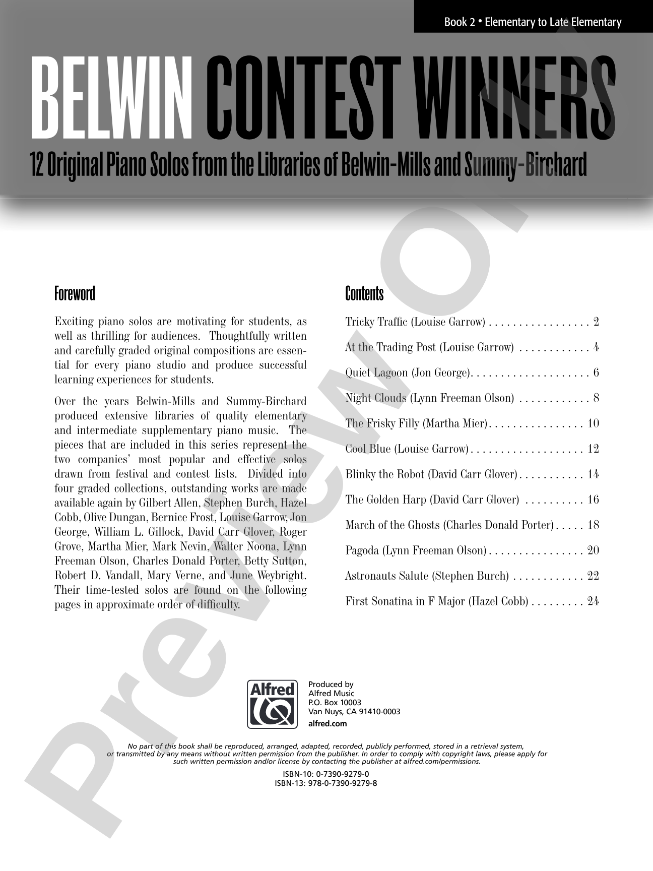 Belwin Contest Winners, Book 2: 12 Original Piano Solos from the Libraries of Belwin-Mills and Summy-Birchard: Piano