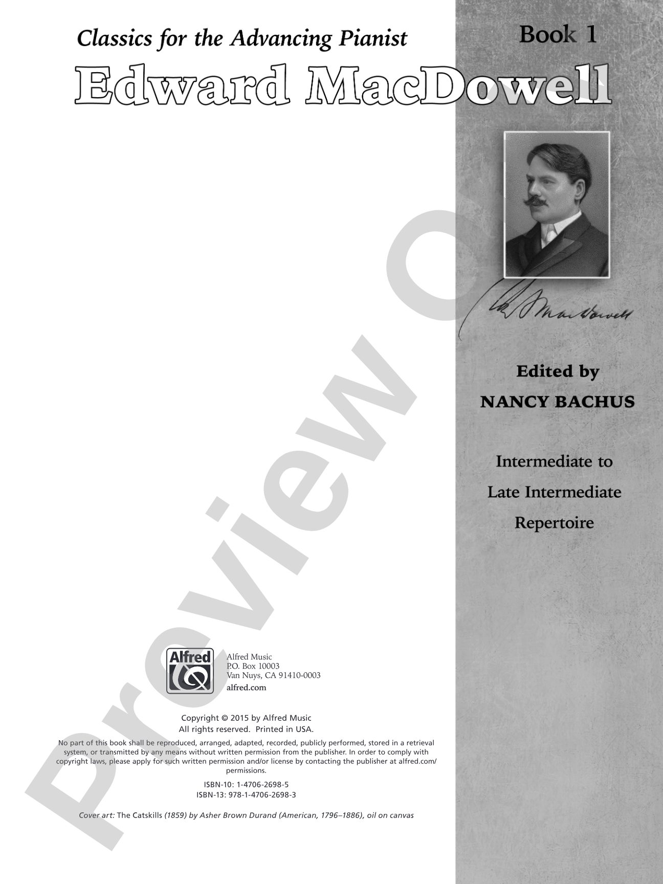 Classics for the Advancing Pianist: Edward MacDowell, Book 1: Intermediate to Late Intermediate Repertoire: Piano