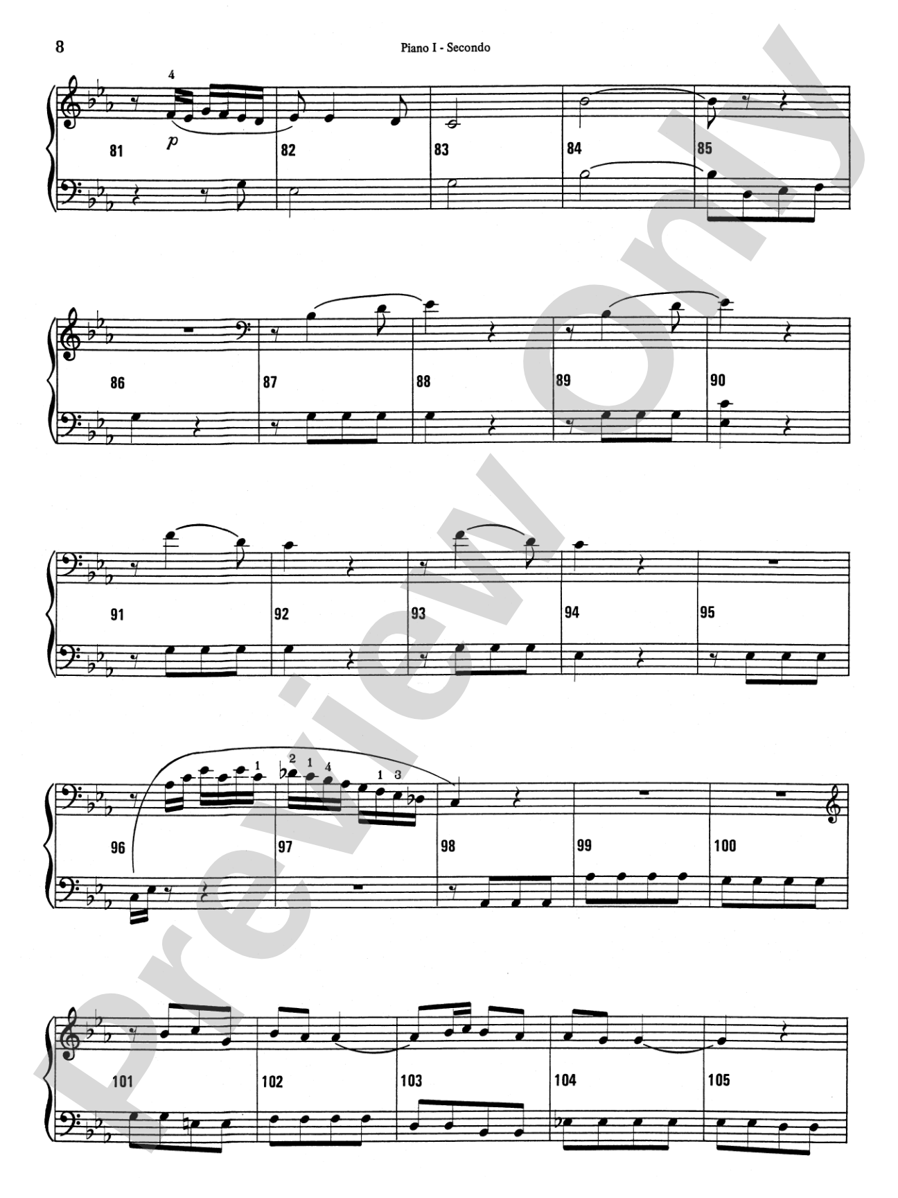 Wind Serenade - Piano Quartet (2 Pianos, 8 Hands): Piano