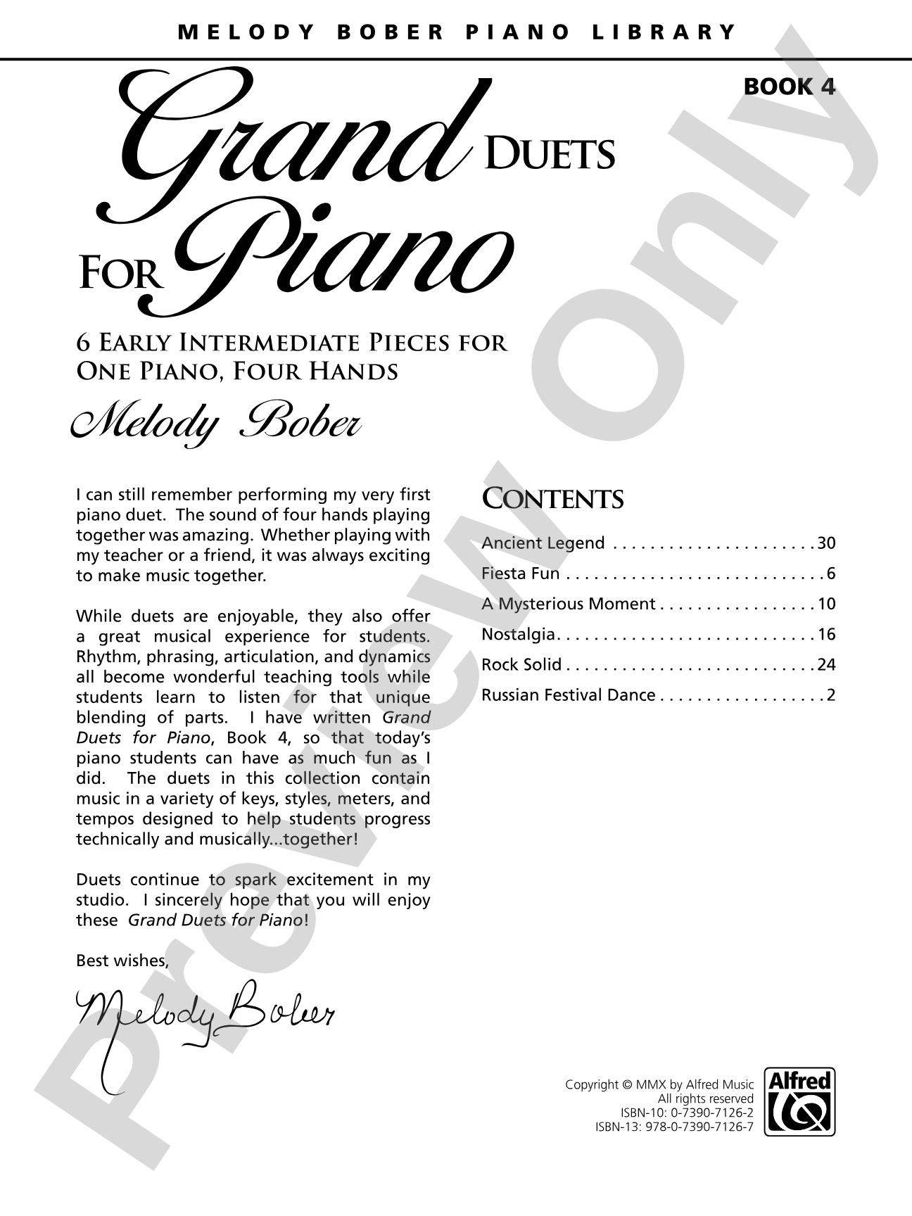 Grand Duets for Piano, Book 4: 6 Early Intermediate Pieces for One Piano, Four Hands: Piano Duets & Four Hands