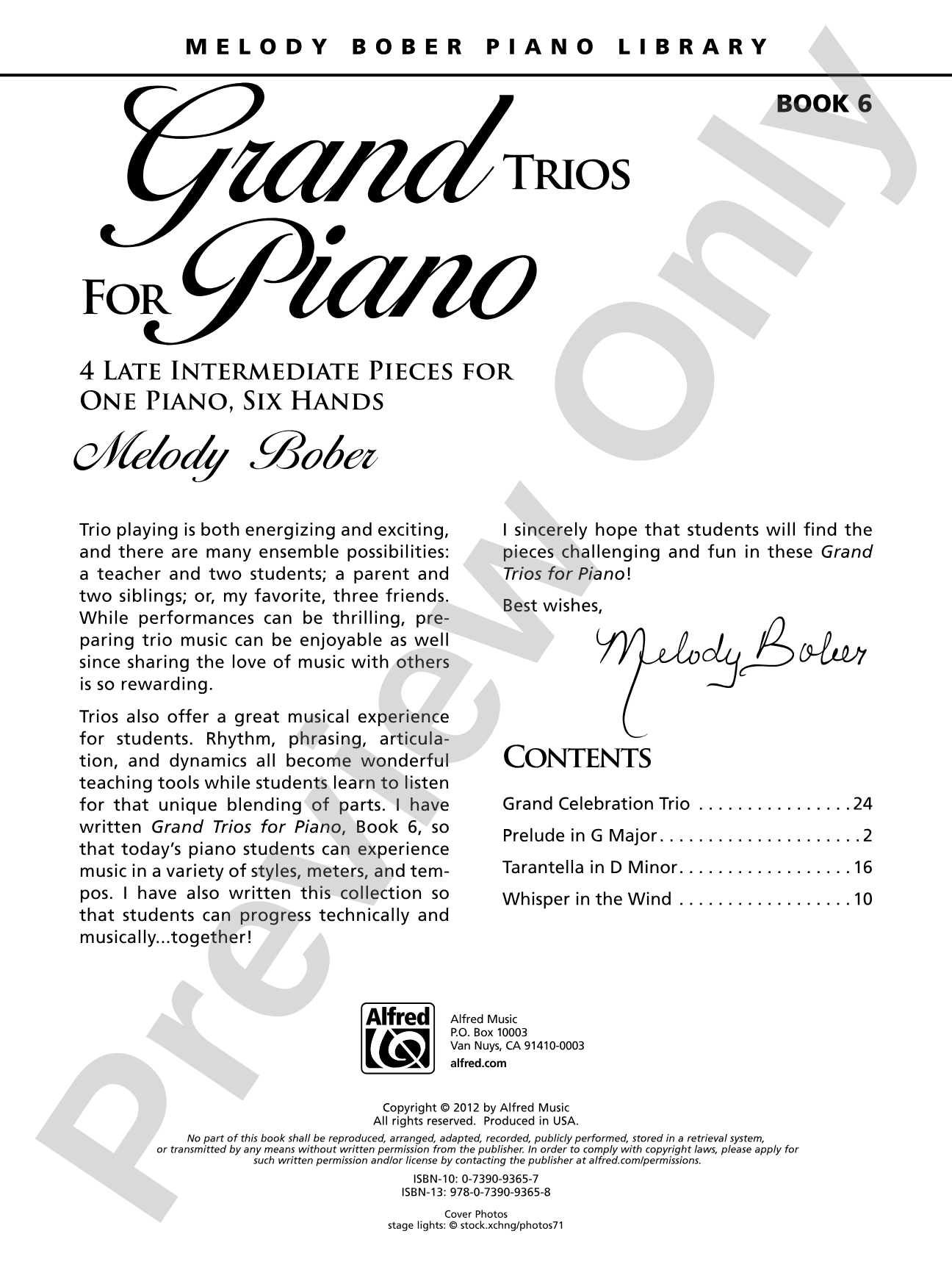 Grand Trios for Piano, Book 6: 4 Late Intermediate Pieces for One Piano, Six Hands: Piano