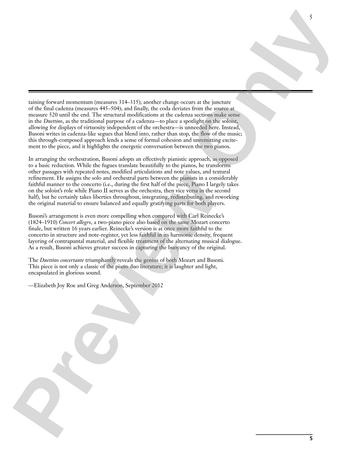 Mozart/Busoni: Duettino concertante: Based on the Finale of Mozart's Piano Concerto in F Major, K. 459 - Piano Duo (2 Pianos, 4 Hands): Piano Duets & Four Hands