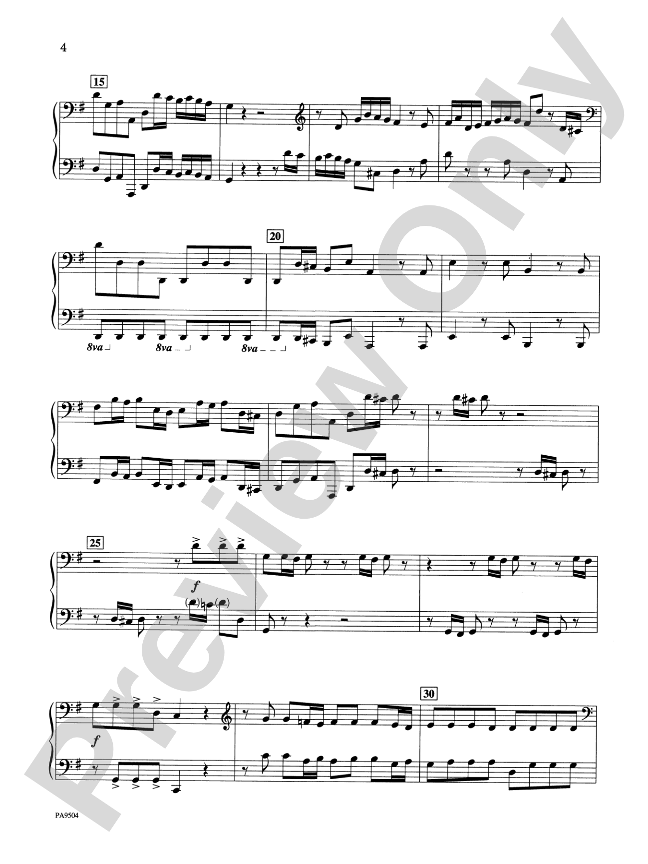 Brandenburg Concerto No. 3 (First Movement) - Piano Quartet (2