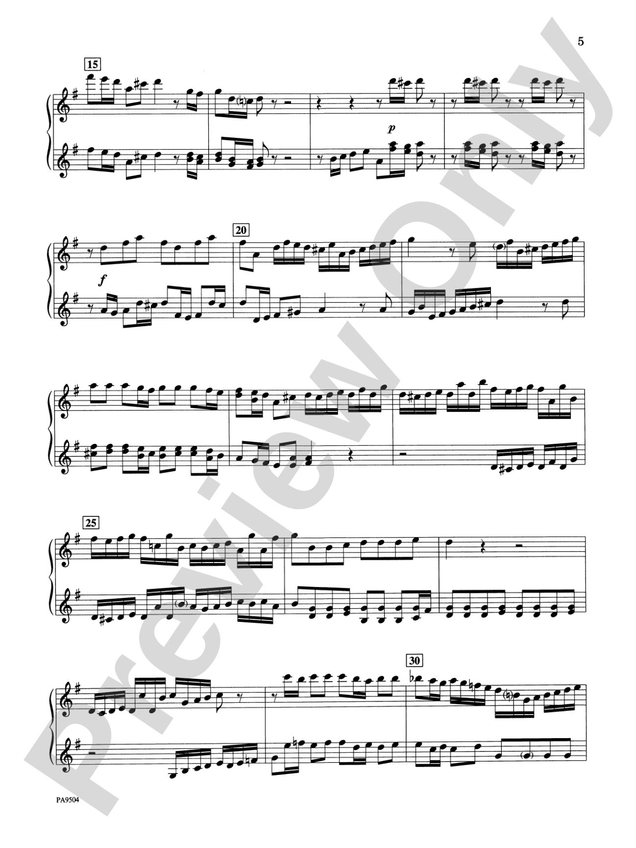 Brandenburg Concerto No. 3 (First Movement) - Piano Quartet (2 Pianos, 8 Hands): Piano