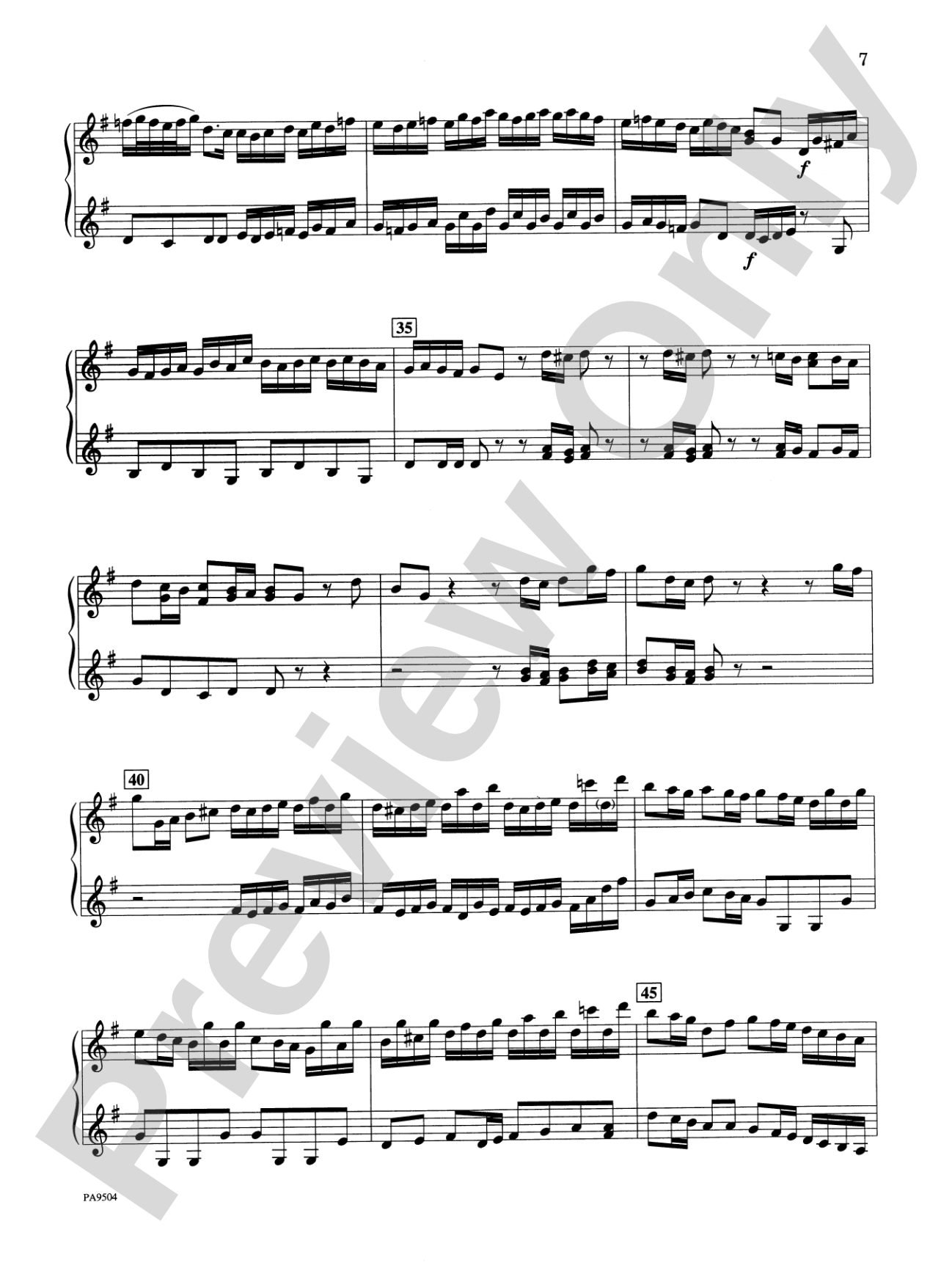 Brandenburg Concerto No. 3 (First Movement) - Piano Quartet (2 Pianos, 8 Hands): Piano