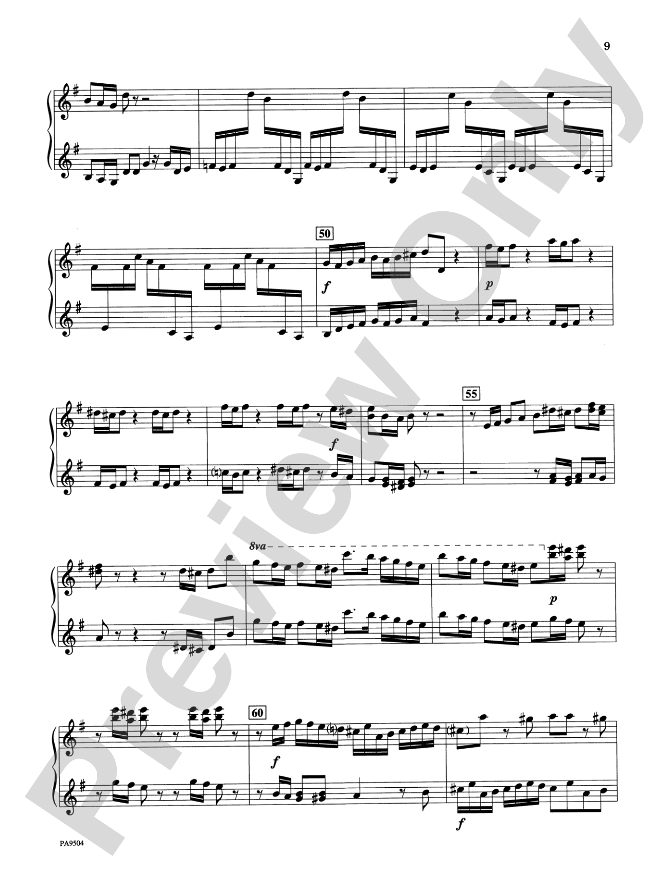 Brandenburg Concerto No. 3 (First Movement) - Piano Quartet (2 Pianos, 8 Hands): Piano