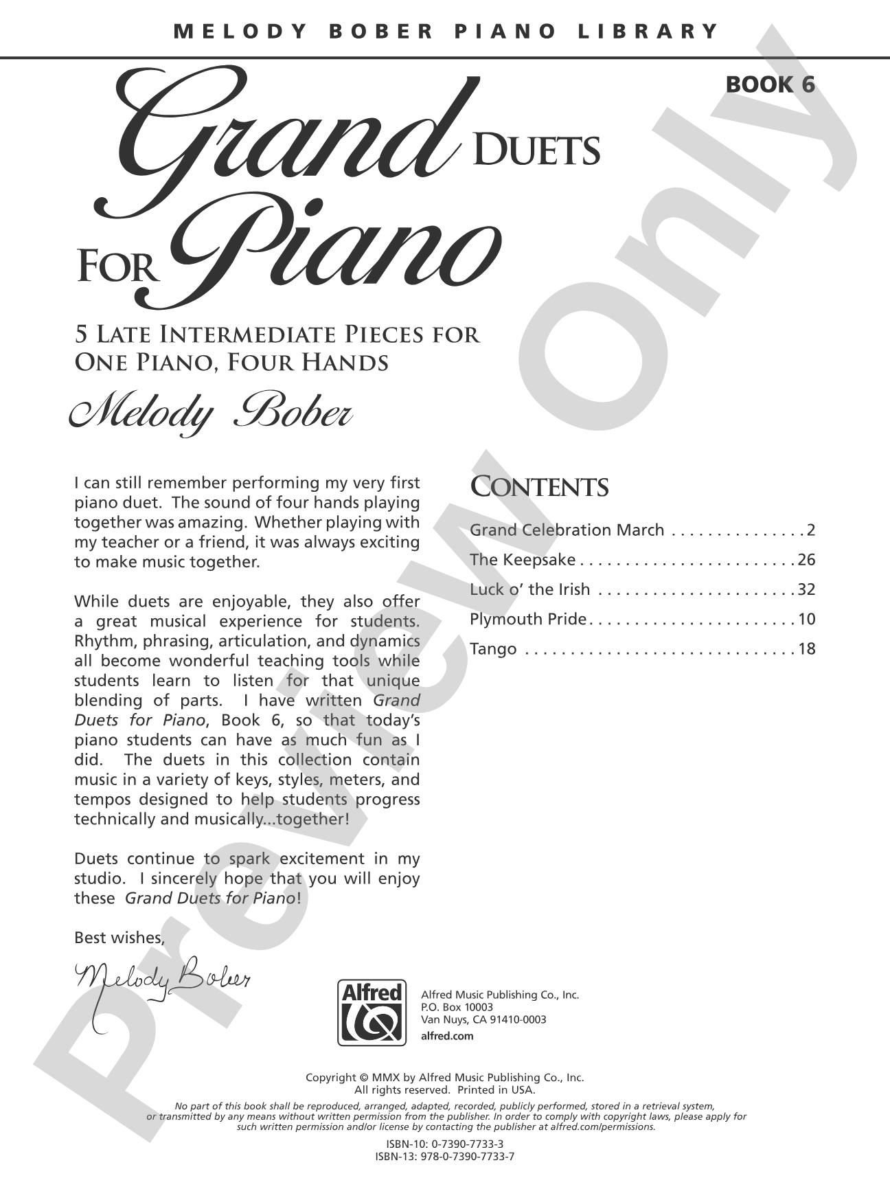 Grand Duets for Piano, Book 6: 5 Late Intermediate Pieces for One Piano, Four Hands: Piano Duets & Four Hands
