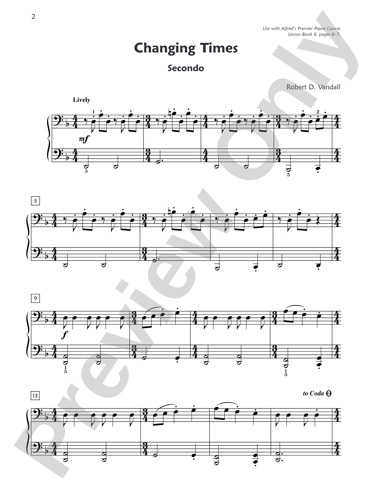 Premier Piano Course, Duet 6: Piano Duets & Four Hands