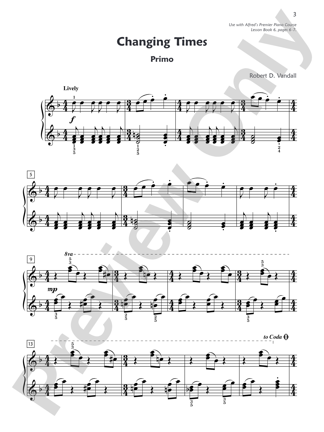 Premier Piano Course, Duet 6: Piano Duets & Four Hands