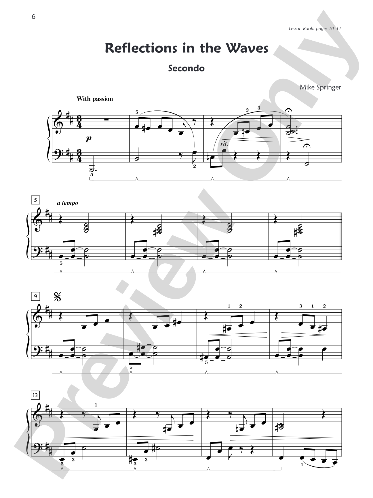 Premier Piano Course, Duet 6: Piano Duets & Four Hands