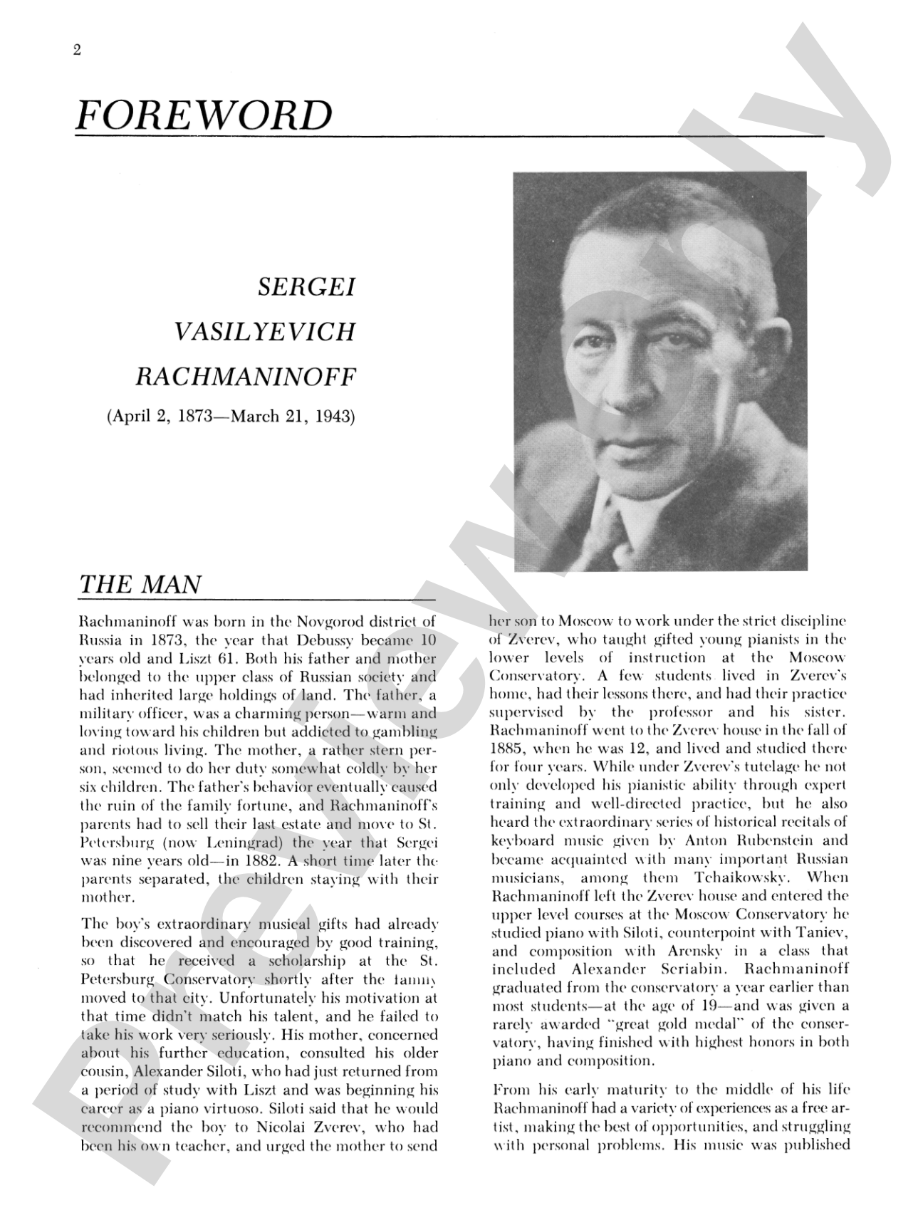 Rachmaninoff: Fantasy Pieces, Opus 3: Piano