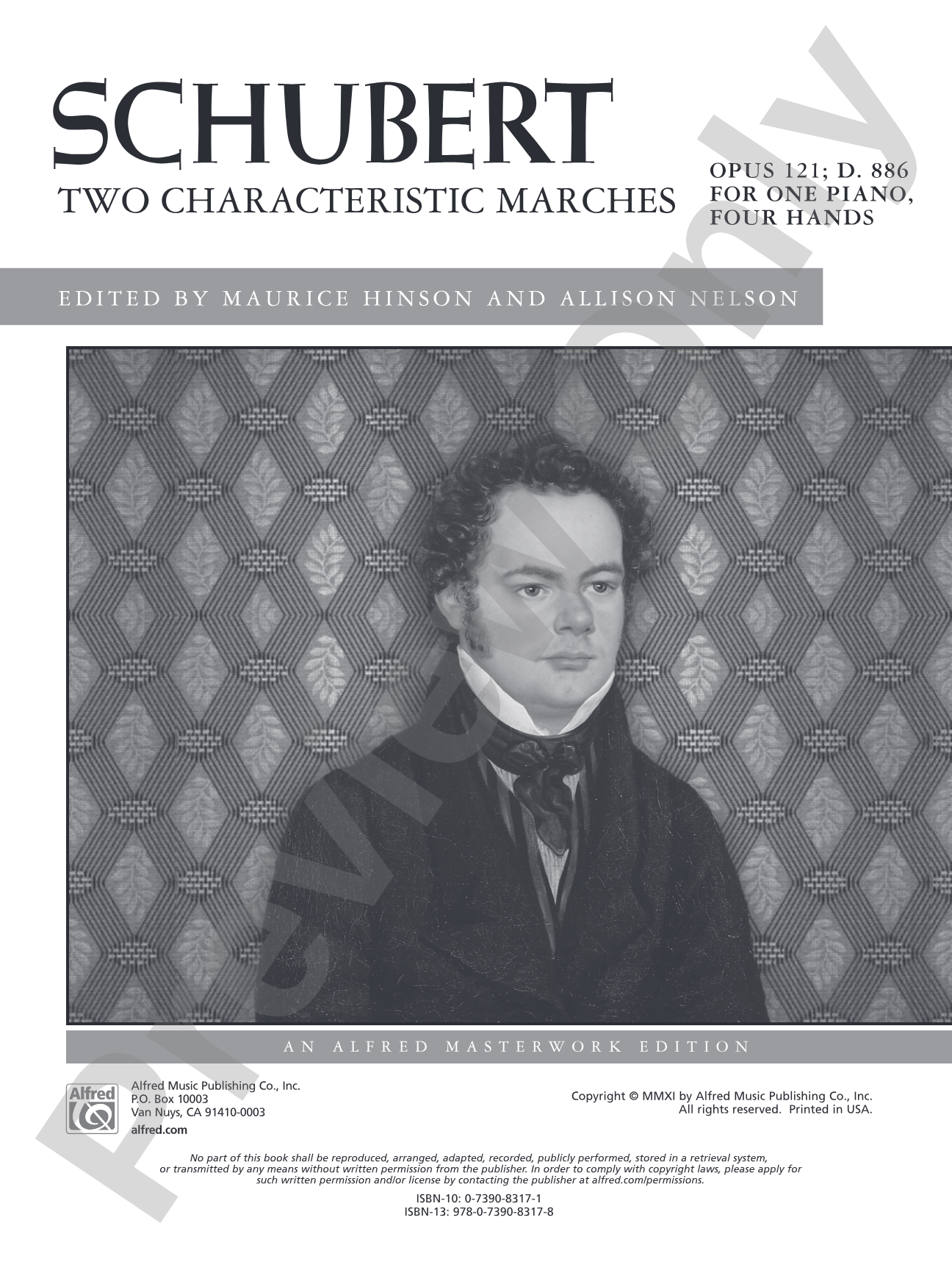 Schubert: Two Characteristic Marches, Opus 121, D. 886 - Piano Duet (1 Piano, 4 Hands): Piano Duets & Four Hands