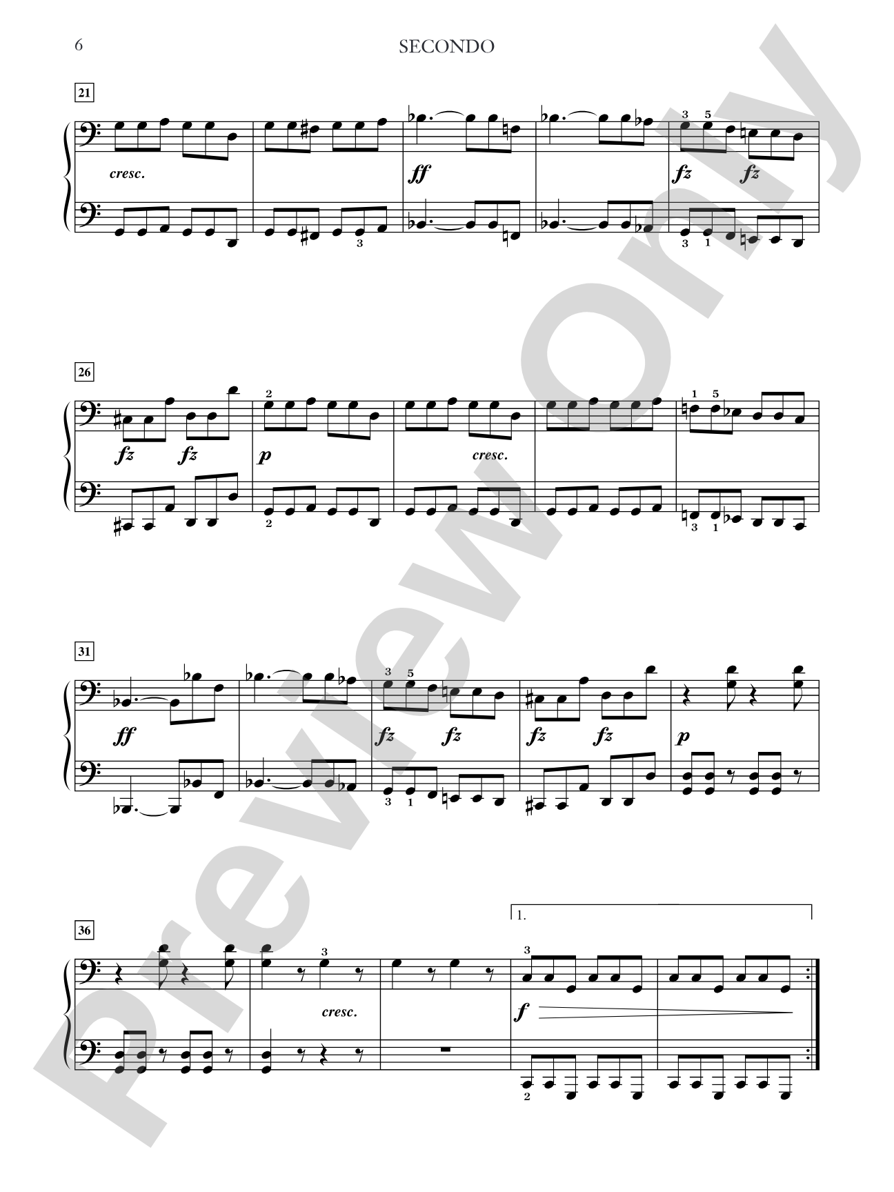 Schubert: Two Characteristic Marches, Opus 121, D. 886 - Piano Duet (1 Piano, 4 Hands): Piano Duets & Four Hands
