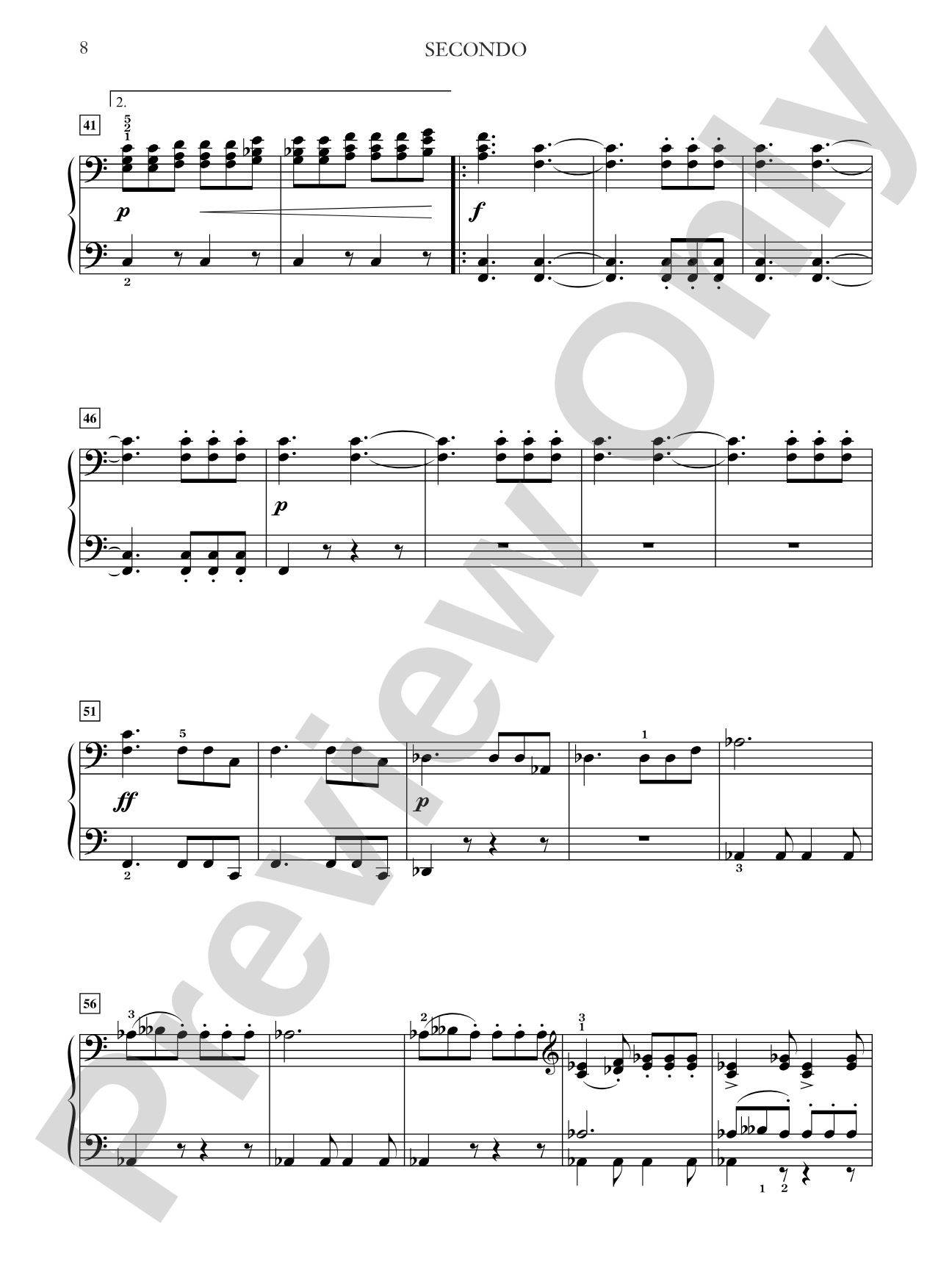 Schubert: Two Characteristic Marches, Opus 121, D. 886 - Piano Duet (1 Piano, 4 Hands): Piano Duets & Four Hands