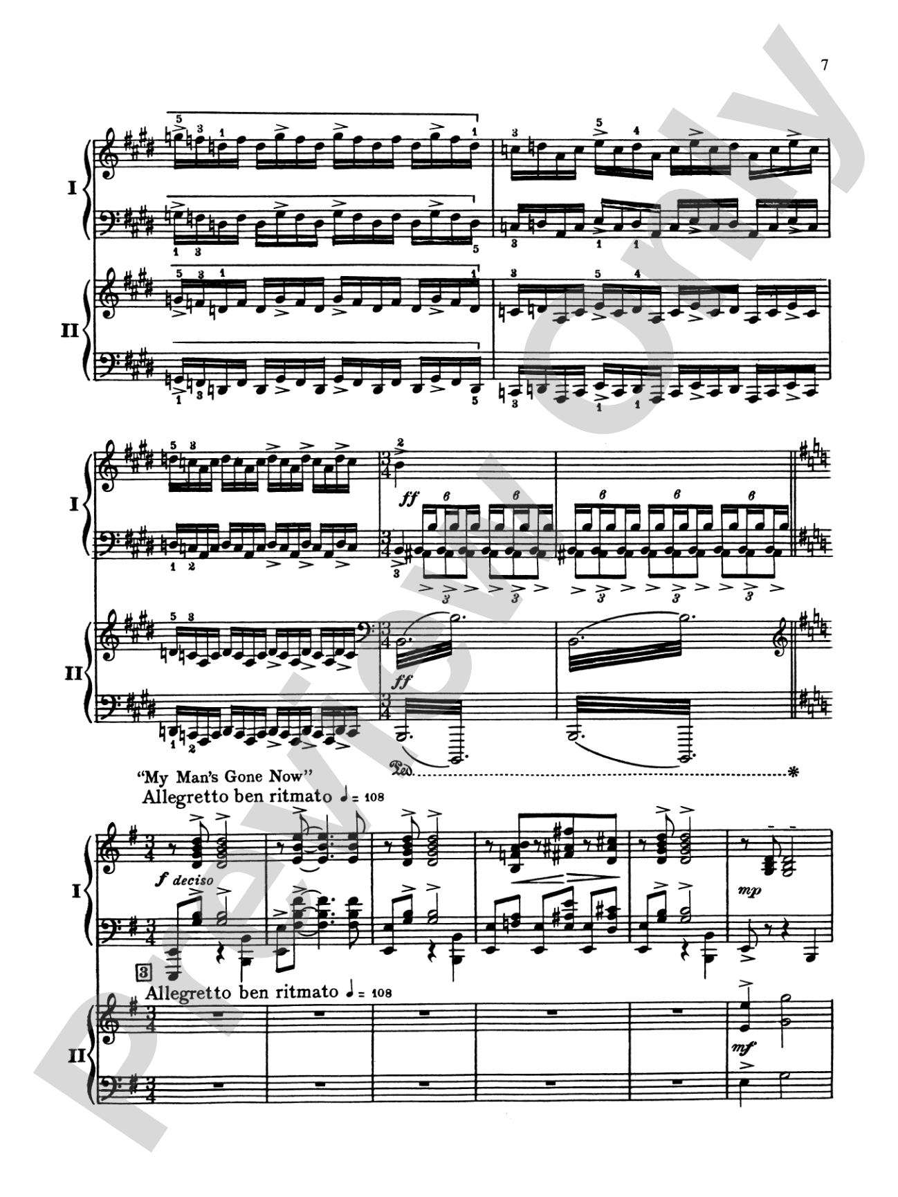 Porgy and Bess™ Fantasy for Two Pianos: Piano Duets & Four Hands