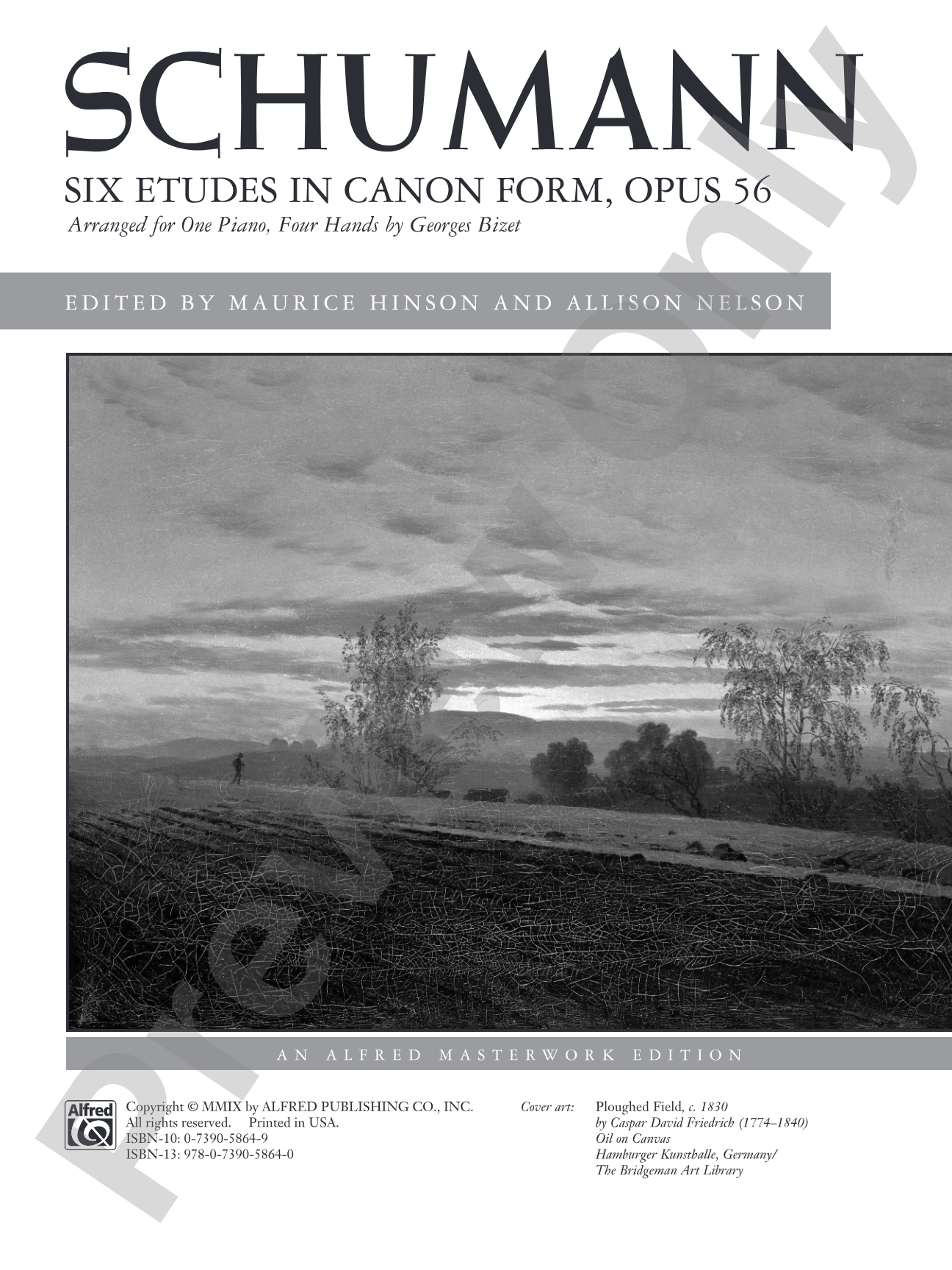 Schumann: Six Etudes in Canon Form, Opus 56 - Piano Duet (1 Piano, 4 Hands): Piano Duets & Four Hands