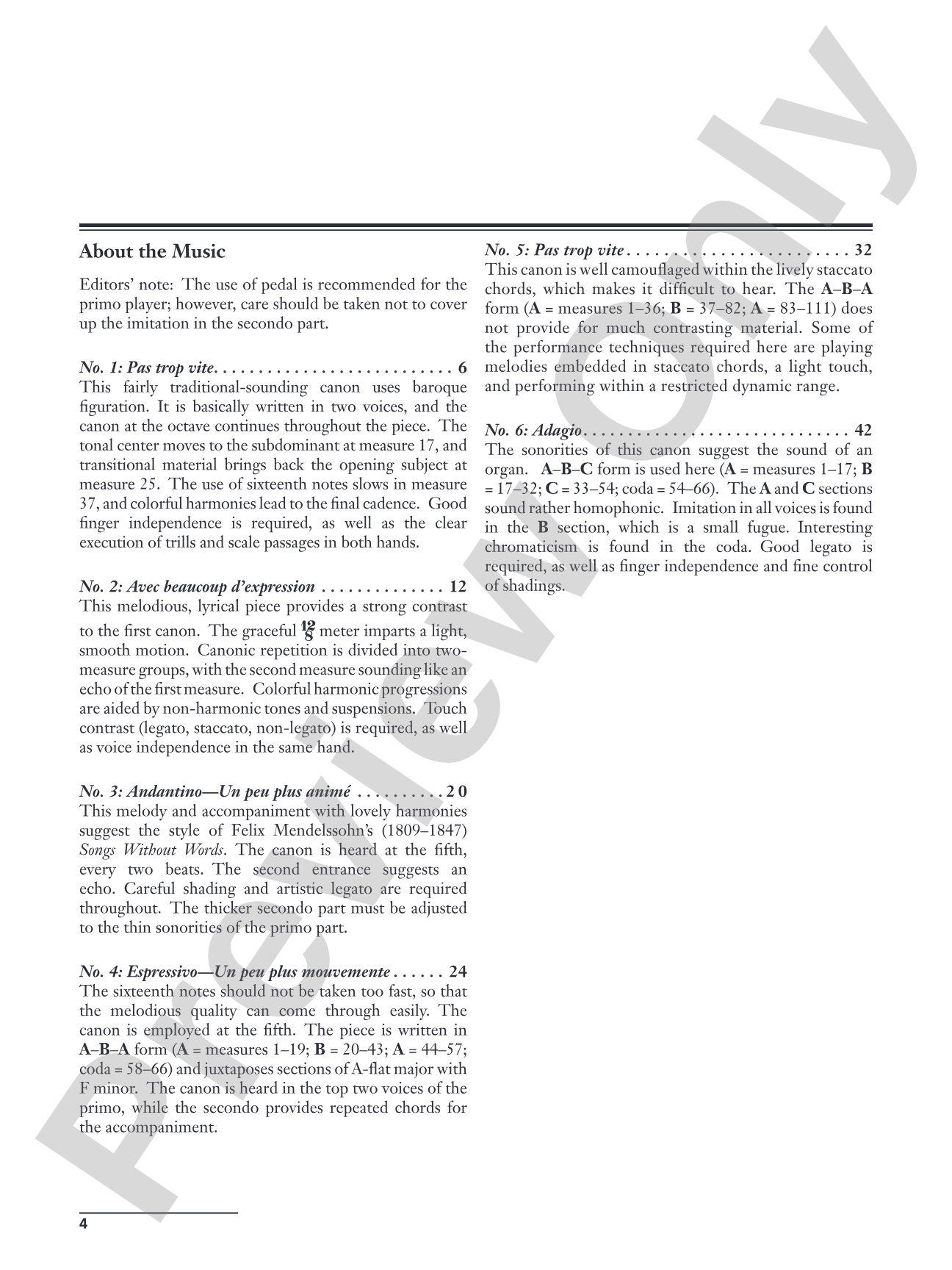 Schumann: Six Etudes in Canon Form, Opus 56 - Piano Duet (1 Piano, 4 Hands): Piano Duets & Four Hands