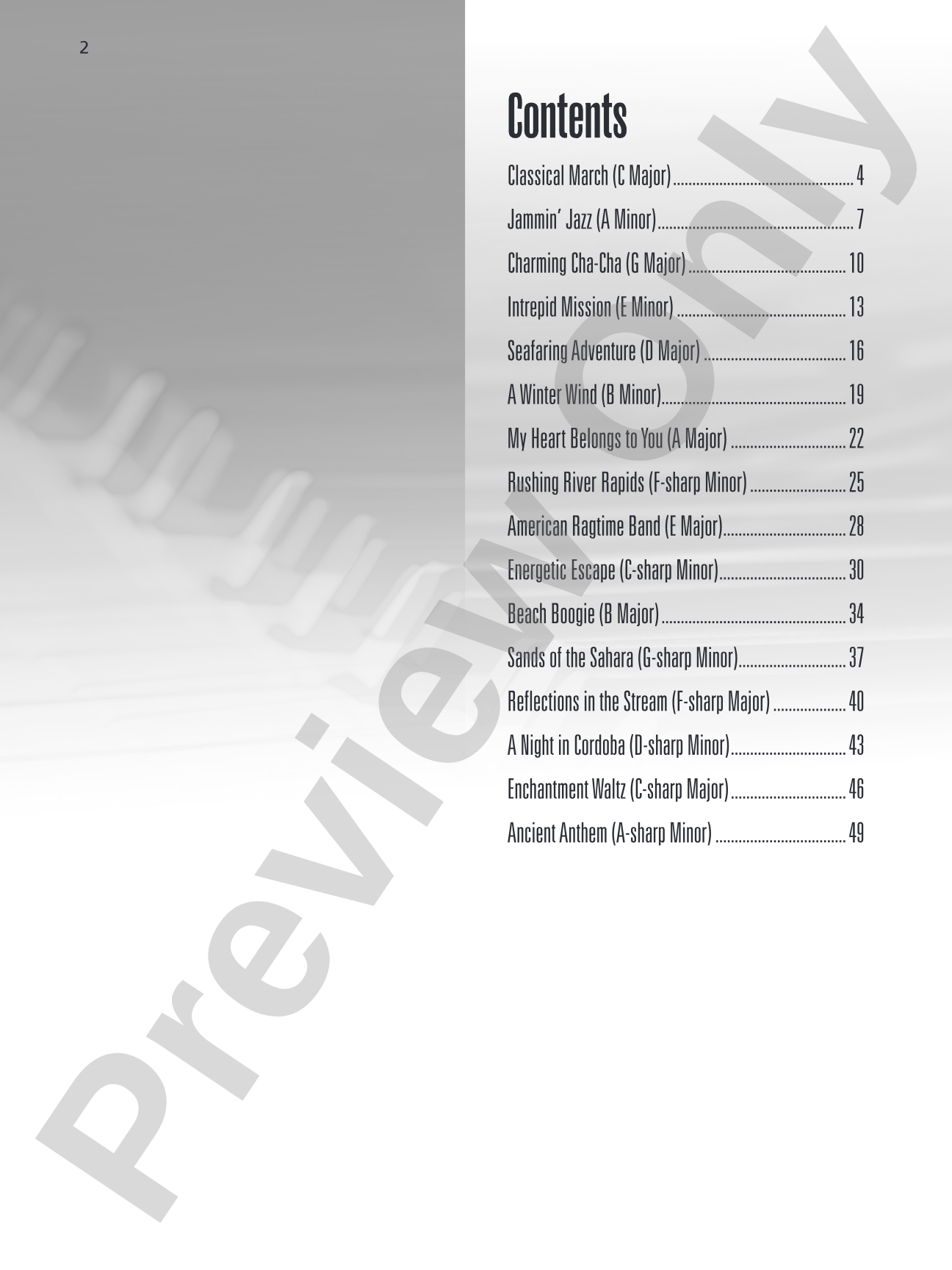 In All Keys, Book 1: Sharp Keys: Intermediate to Late Intermediate Piano Solos in All Major and Minor Sharp Keys: Piano