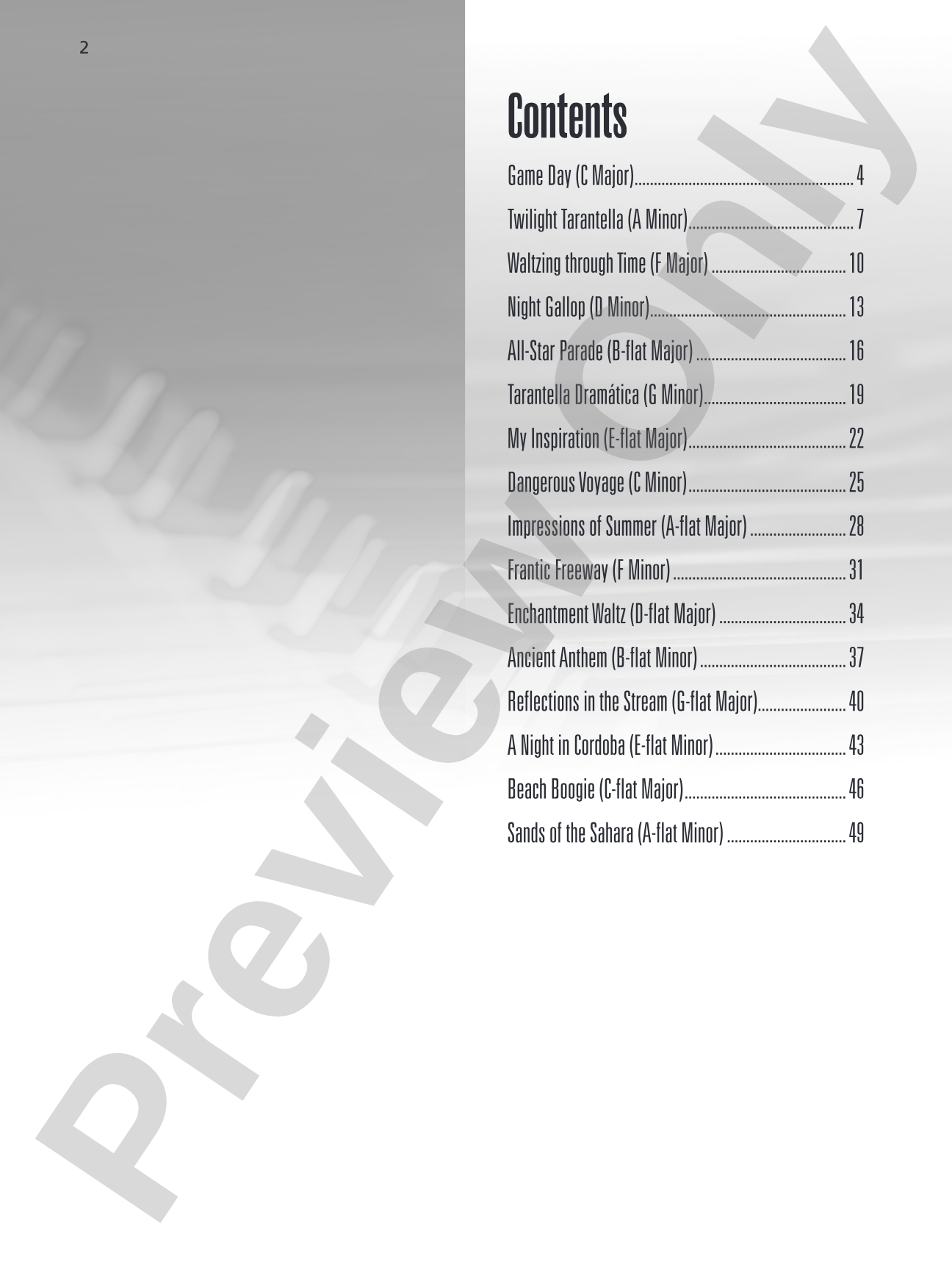 In All Keys, Book 2: Flat Keys: Intermediate to Late Intermediate Piano Solos in All Major and Minor Flat Keys: Piano