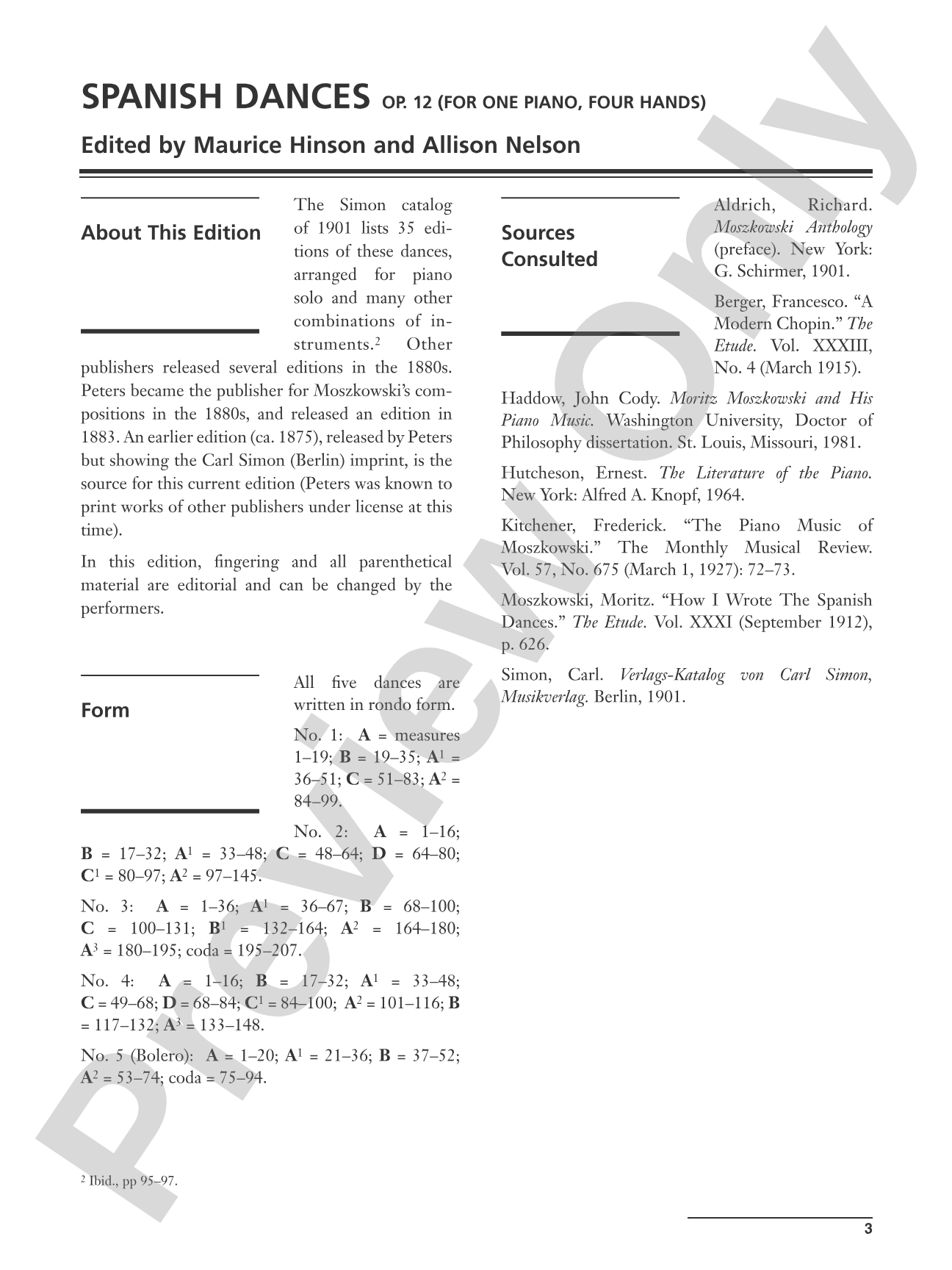 Moszkowski: Spanish Dances, Opus 12 - Piano Duet (1 Piano, 4 Hands): Piano Duets & Four Hands