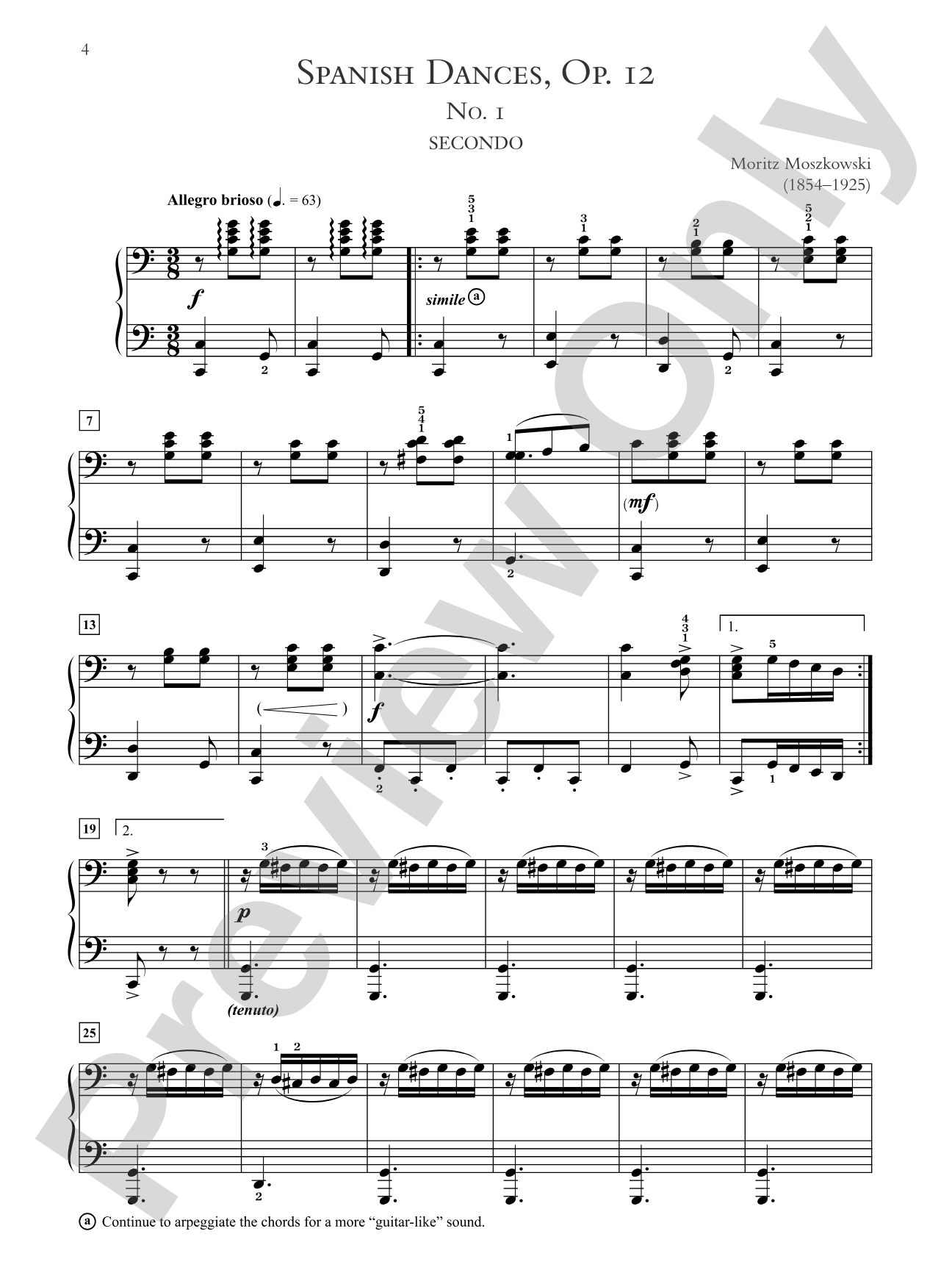 Moszkowski: Spanish Dances, Opus 12 - Piano Duet (1 Piano, 4 Hands): Piano Duets & Four Hands