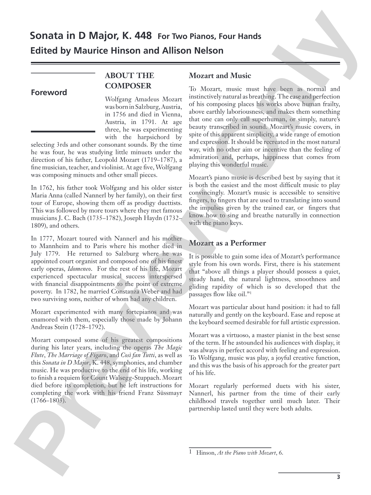 Mozart: Sonata in D Major, K. 448 - Piano Duo (2 Pianos, 4 Hands): Piano Duets & Four Hands