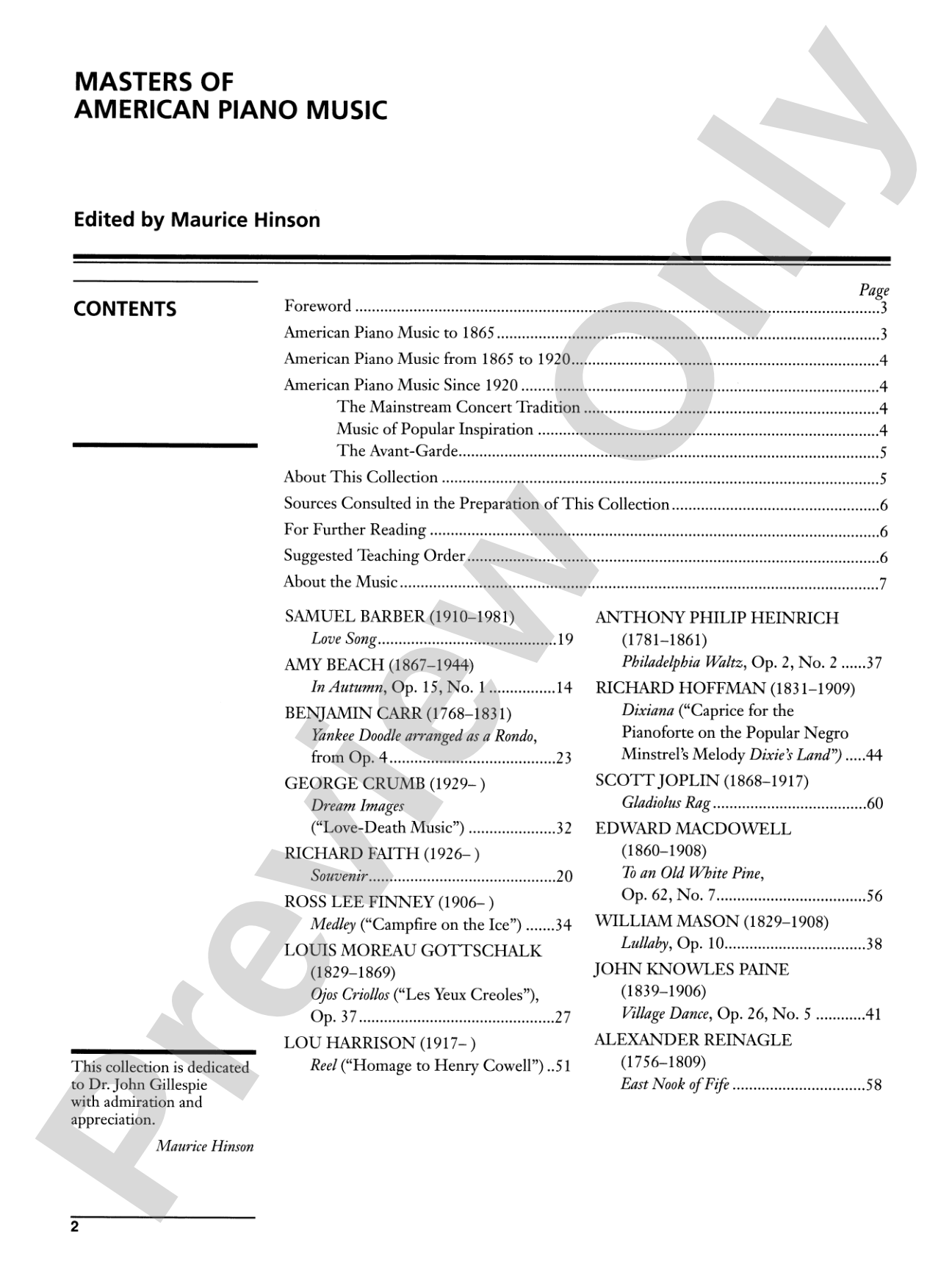 Masters of American Piano Music: Piano