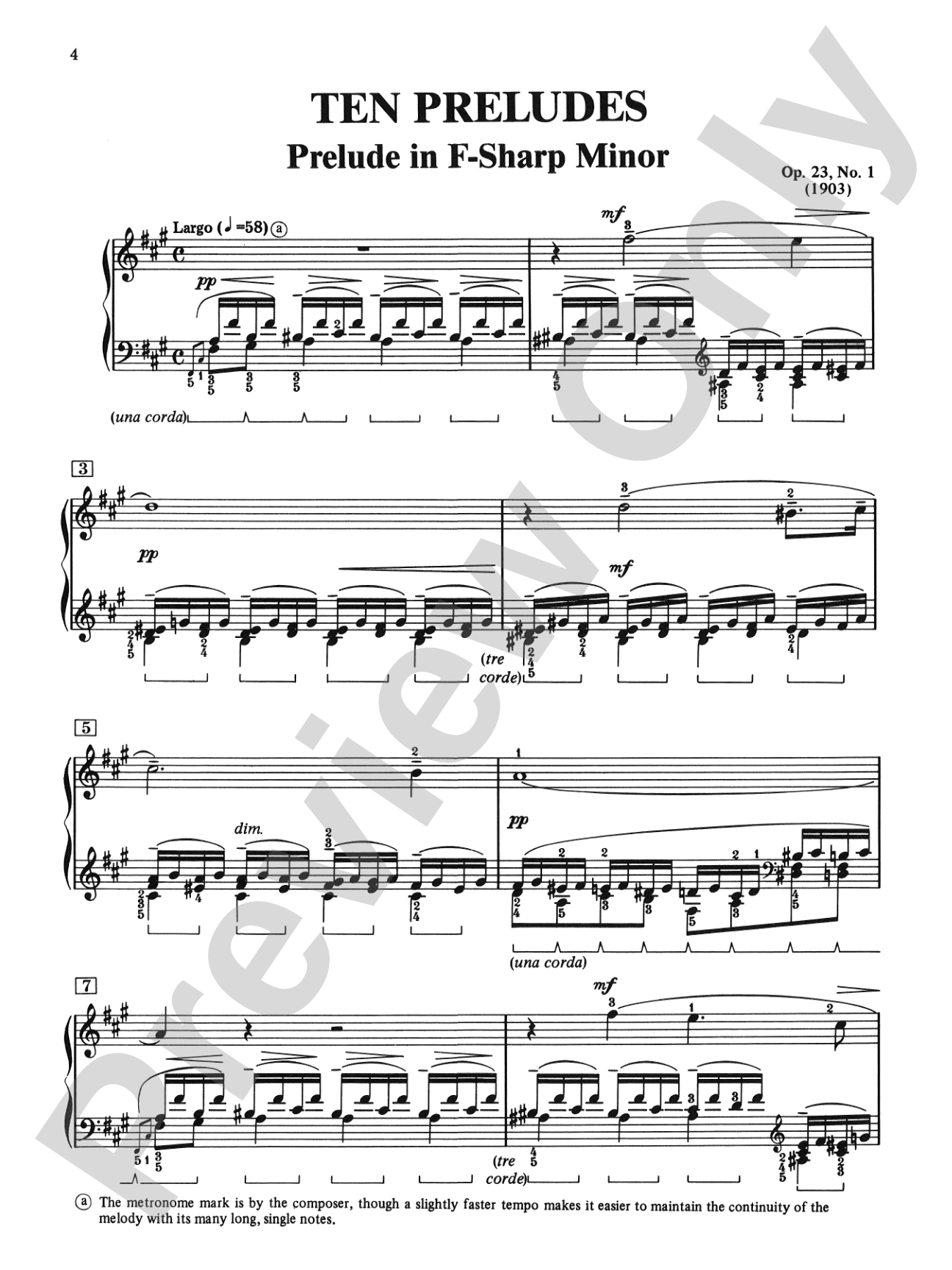 Rachmaninoff: Preludes, Opus 23: Piano