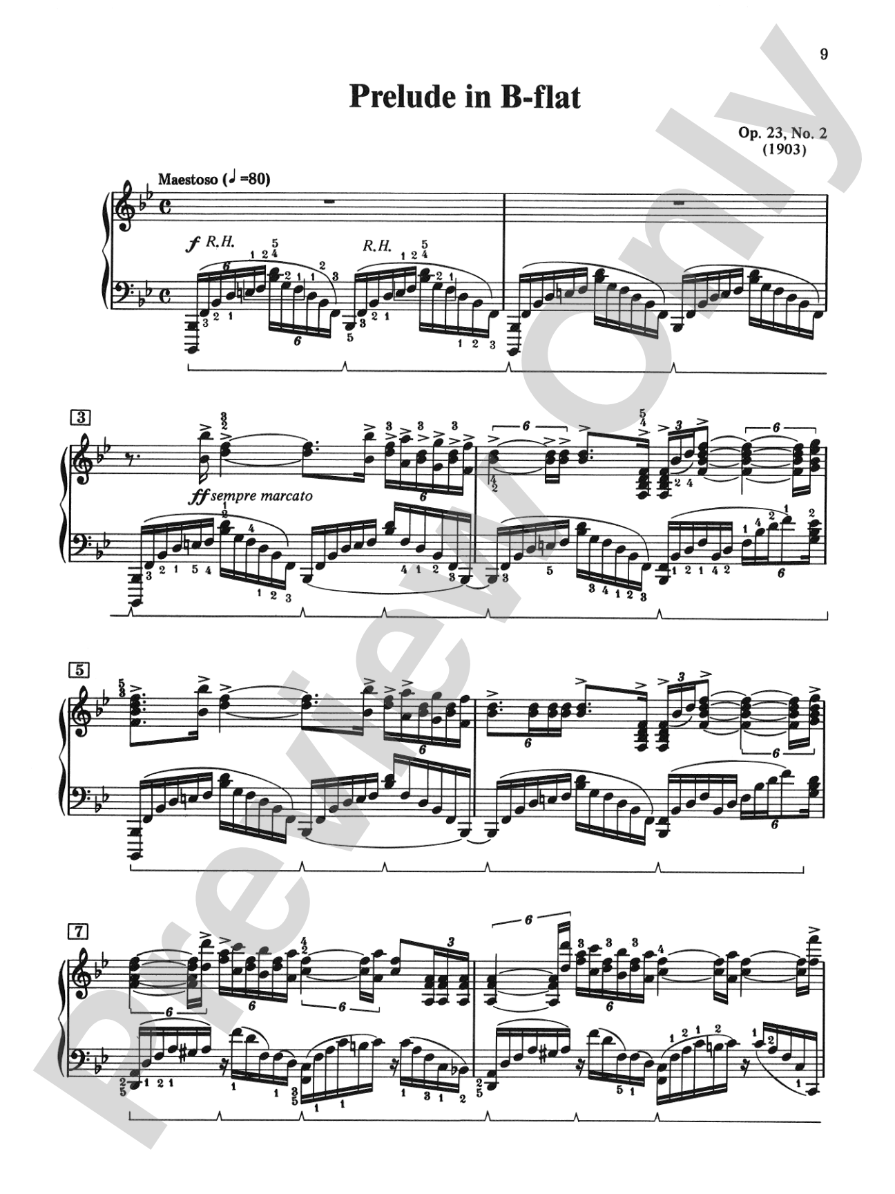 Rachmaninoff: Preludes, Opus 23: Piano