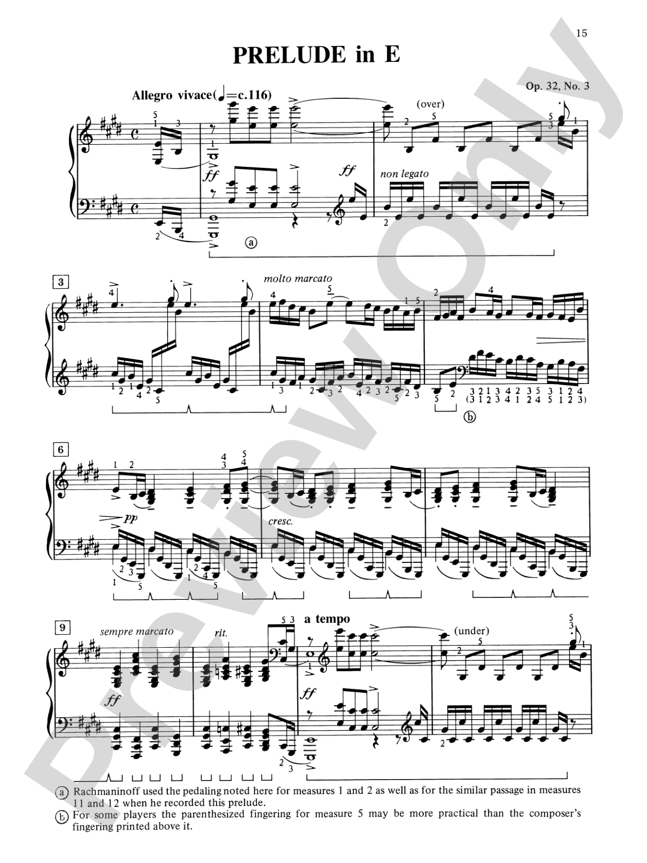 Rachmaninoff: 13 Preludes, Opus 32: Piano