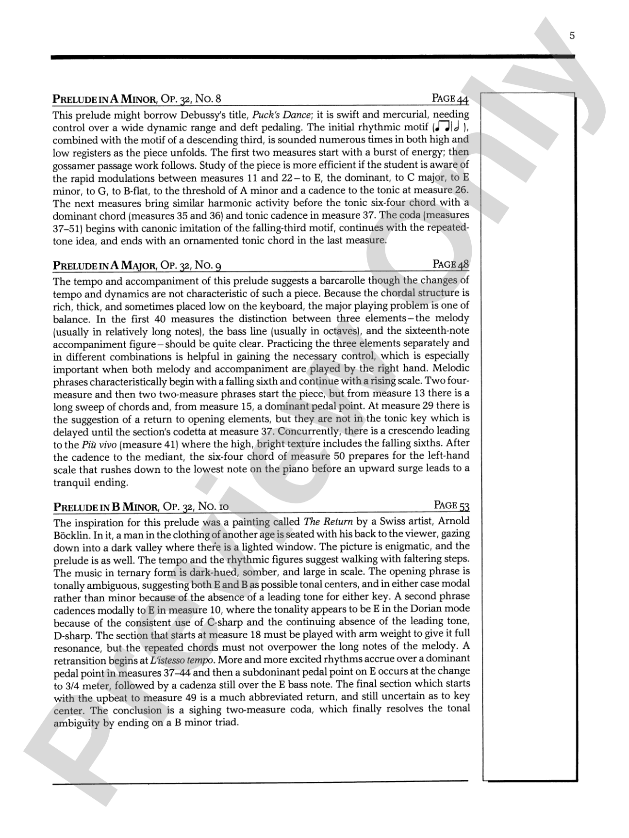 Rachmaninoff: 13 Preludes, Opus 32: Piano