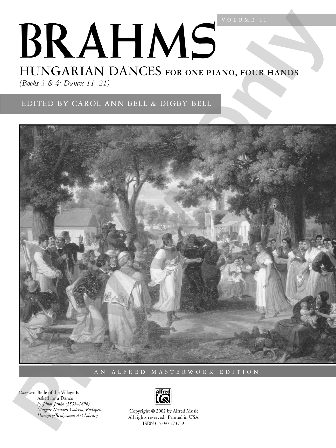 Brahms: Hungarian Dances, Volume 2 - Piano Duet (1 Piano, 4 Hands): Piano Duets & Four Hands
