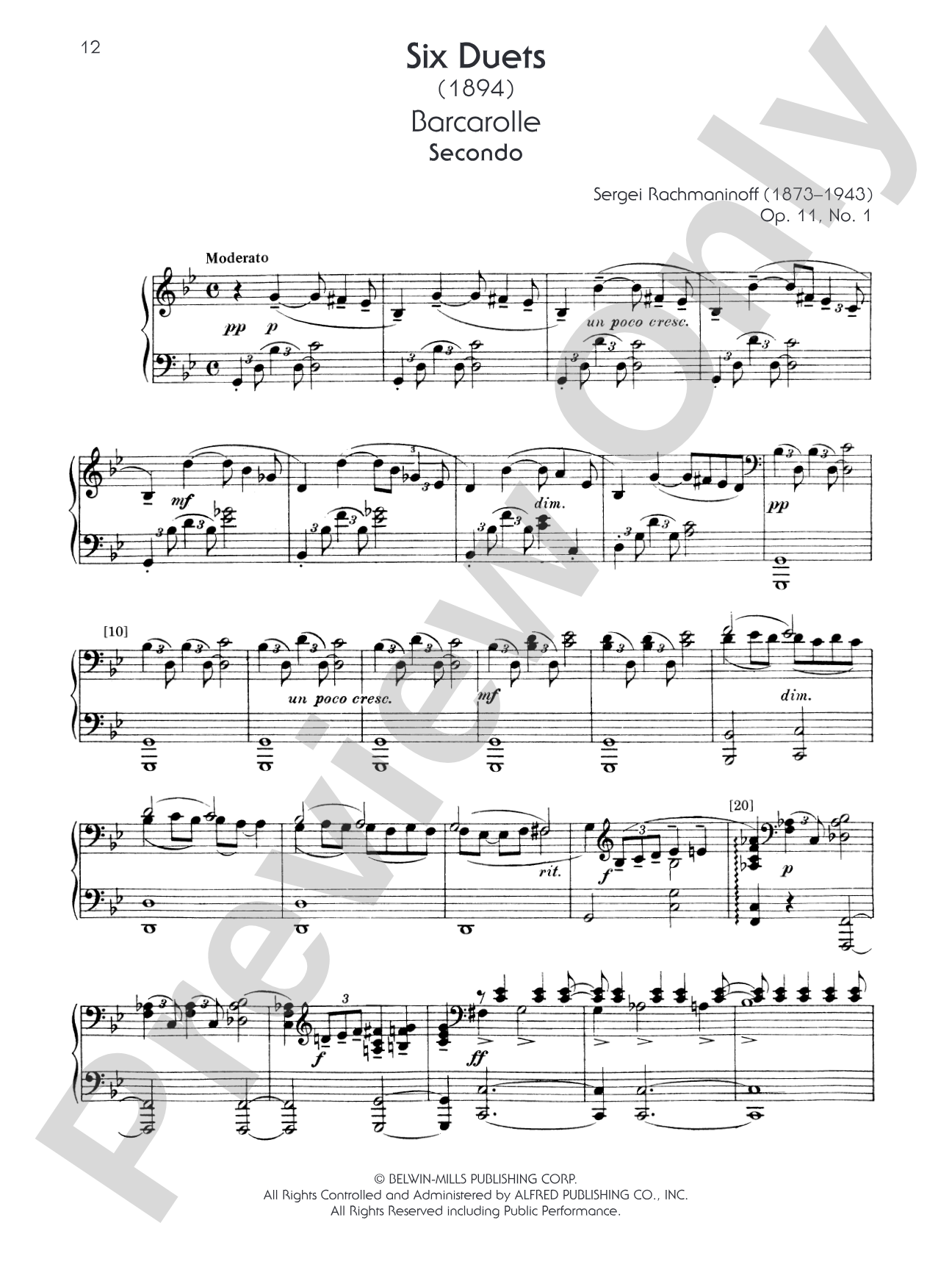 The Piano Works of Rachmaninoff, Volume VIII: Works for One Piano/Four Hands and One Piano/Six Hands: Piano