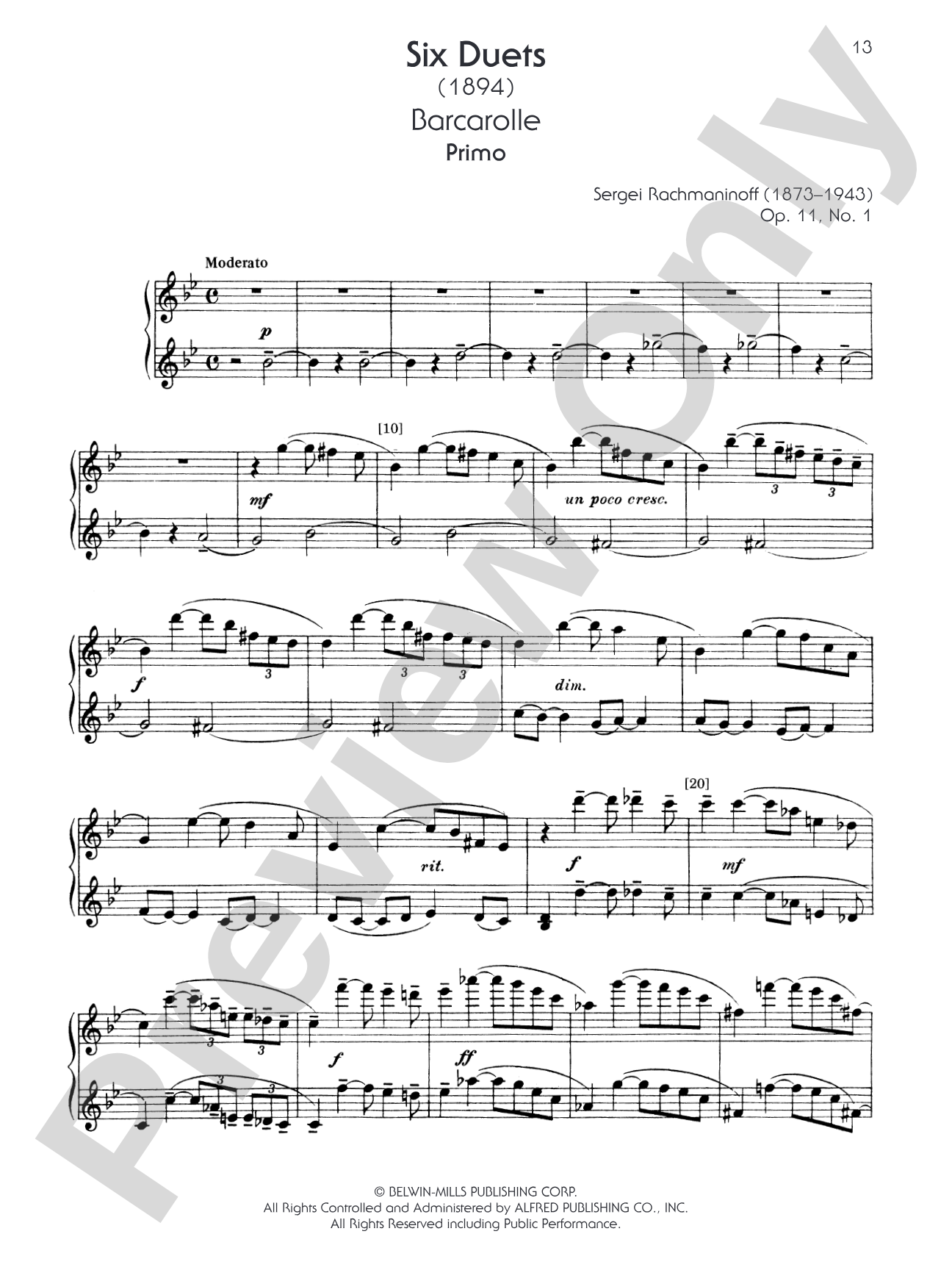 The Piano Works of Rachmaninoff, Volume VIII: Works for One Piano/Four Hands and One Piano/Six Hands: Piano
