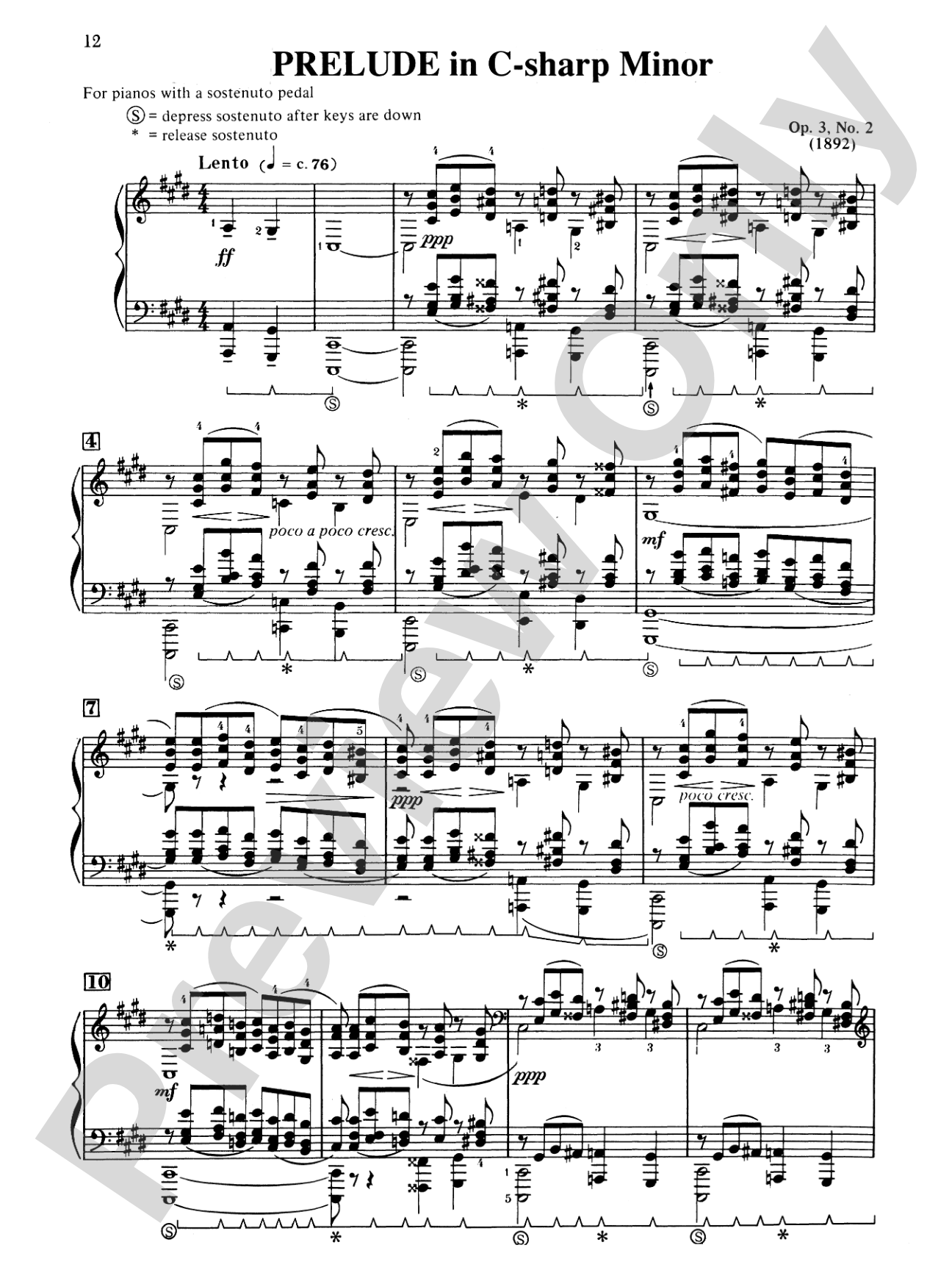 Rachmaninoff: Selected Works: Piano