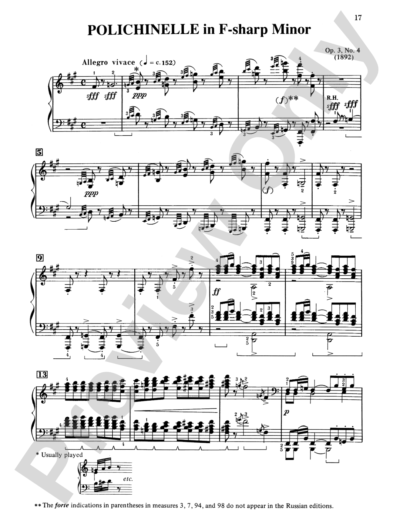 Rachmaninoff: Selected Works: Piano