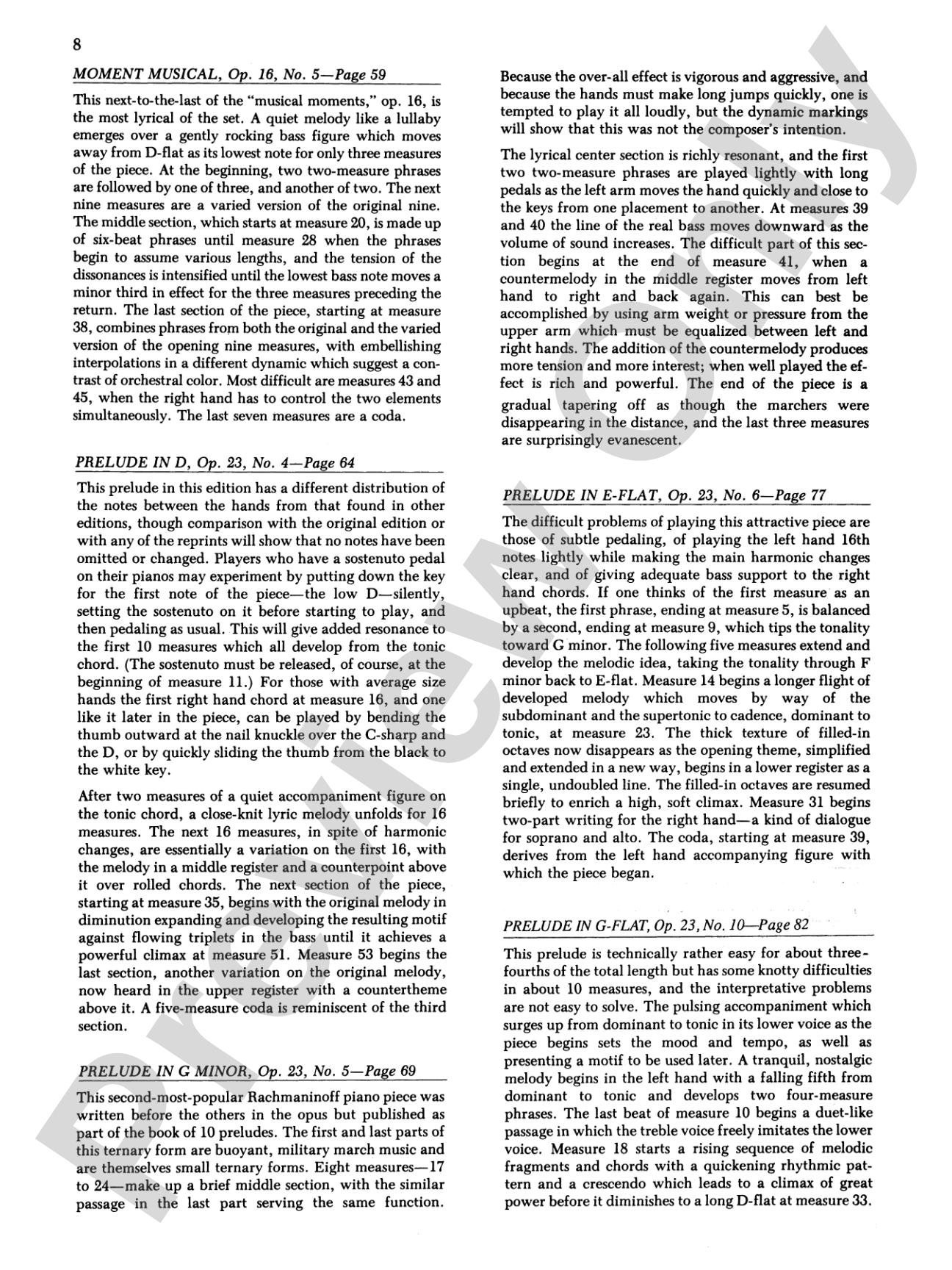 Rachmaninoff: Selected Works: Piano